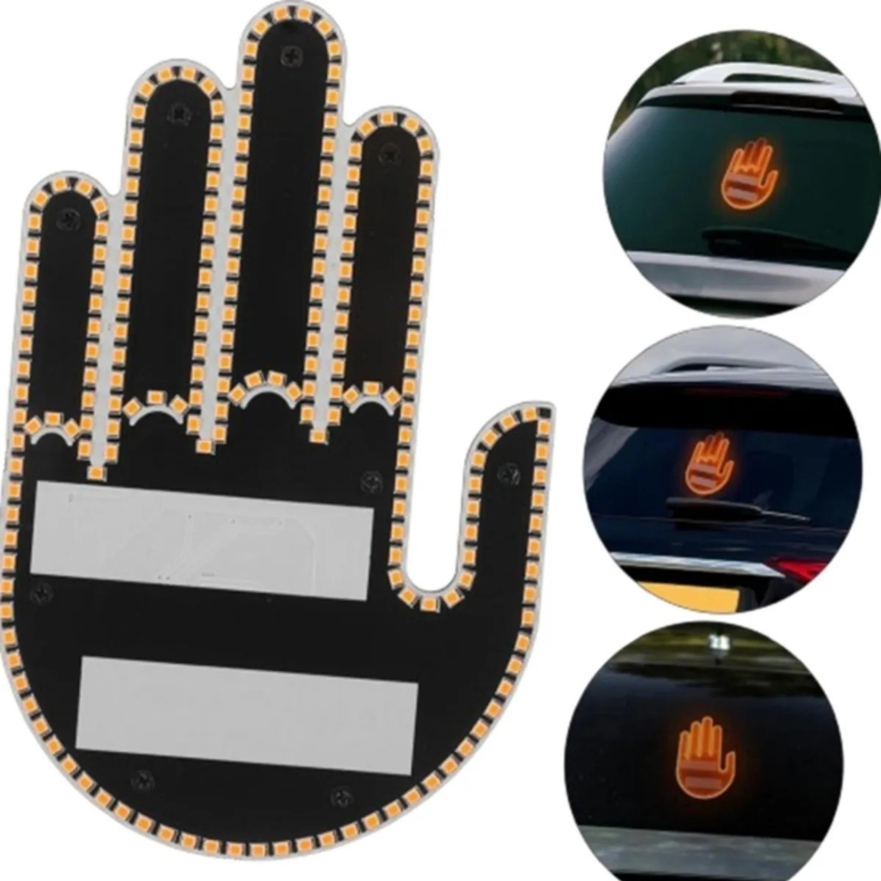 Uzaktan Kumandalı El Orta Parmak Led Araba İçi Led 3 Farklı Mod