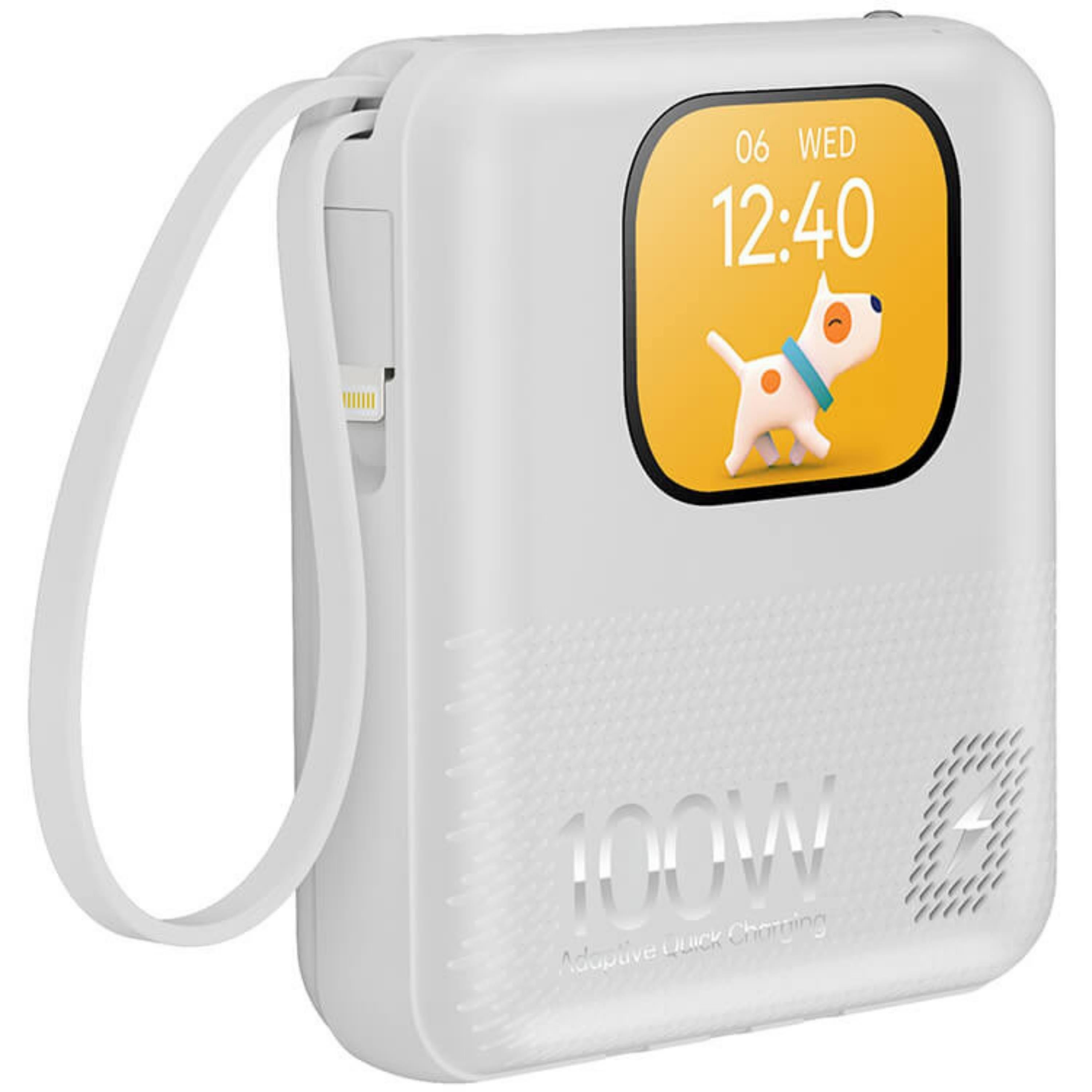 Beyaz M2 Smart Treasure 10.000 Mah Dijital Göstergeli 4 Çıkışlı Akıllı Powerbank