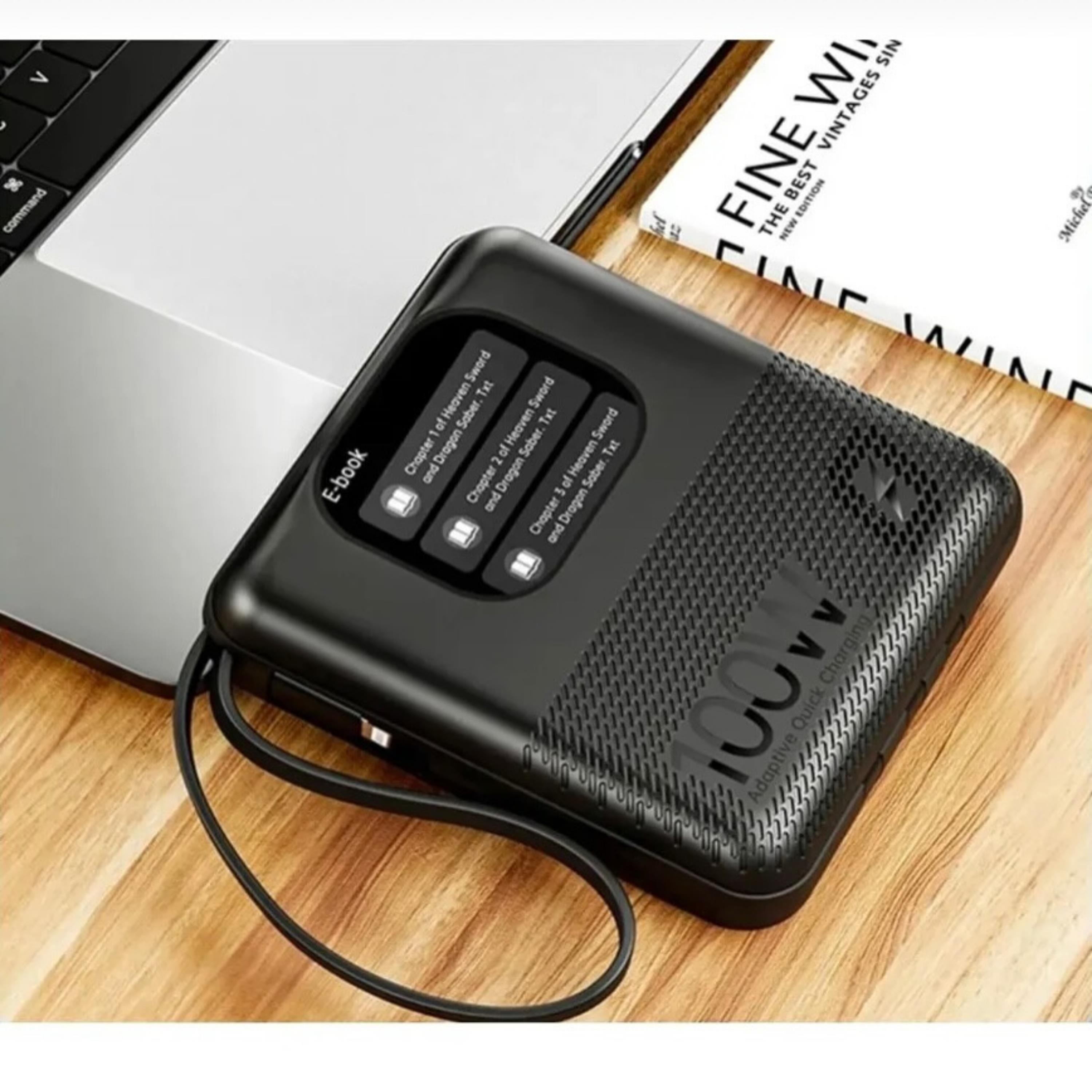 Siyah M2 Smart Treasure 10.000 Mah Dijital Göstergeli 4 Çıkışlı Akıllı Powerbank
