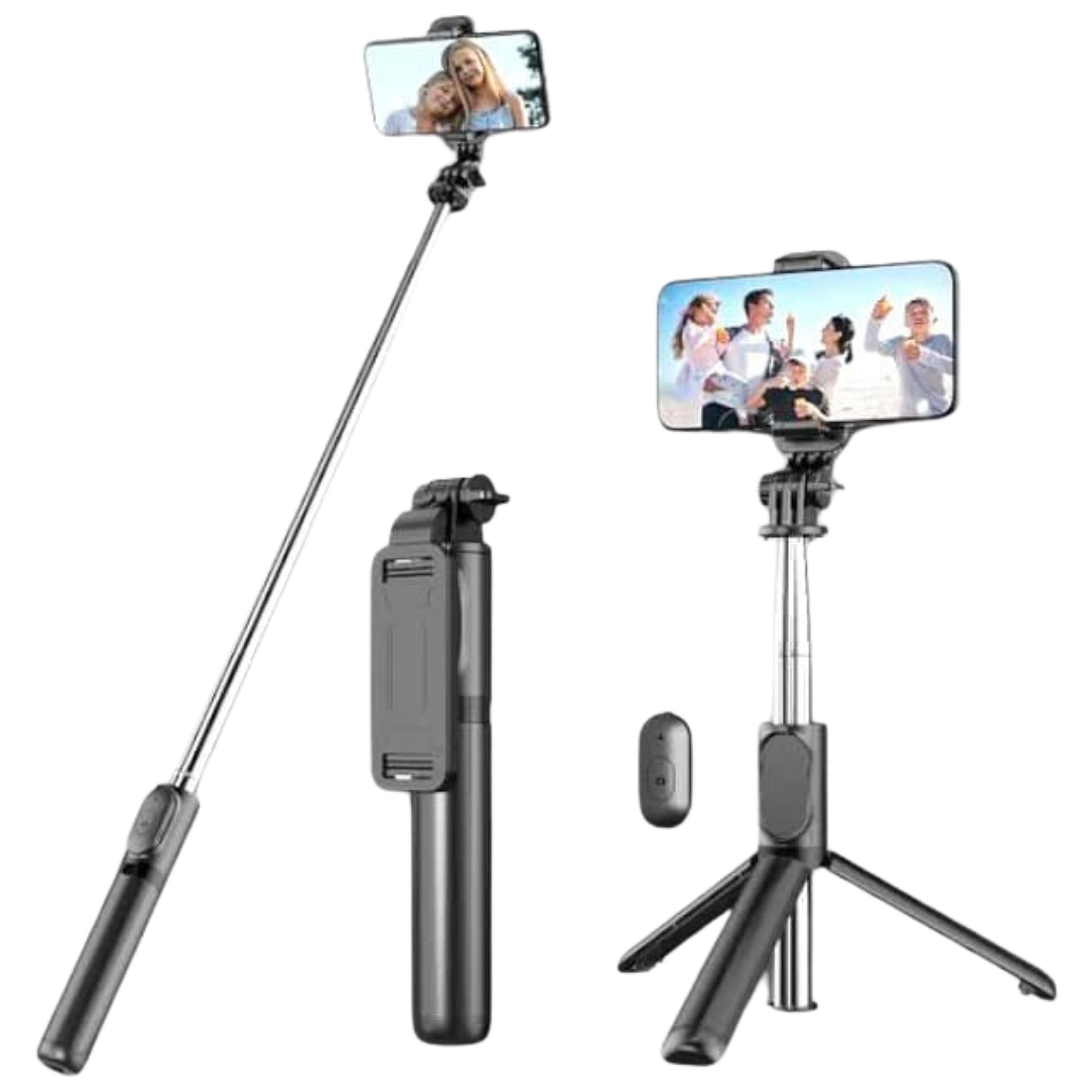 Selfie Çubuğu Bluetoothlu Kumandalı Kablosuz Tripod