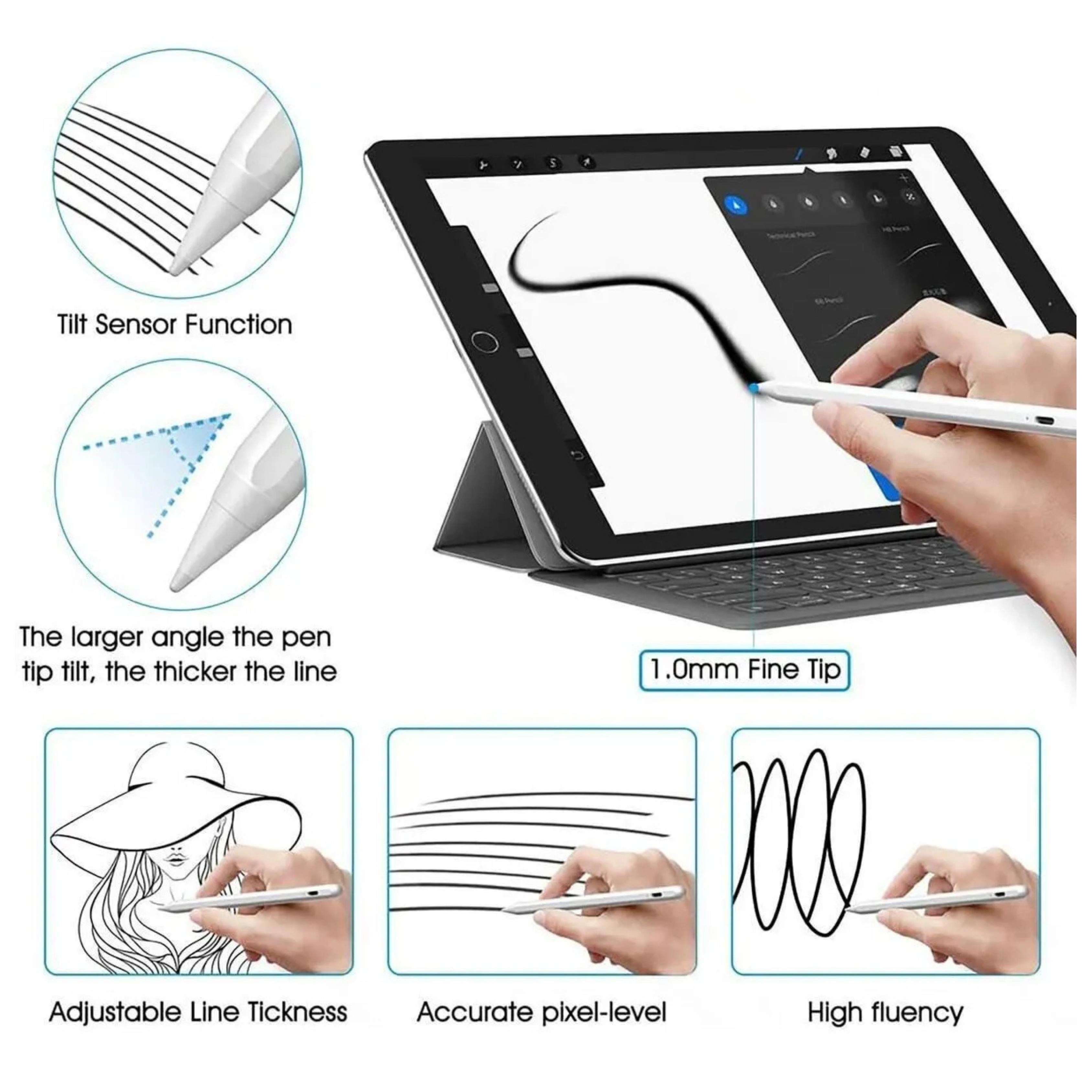 Tüm Cihazlara Uyumlu Dokunmatik Çizim Tablet Kalemi