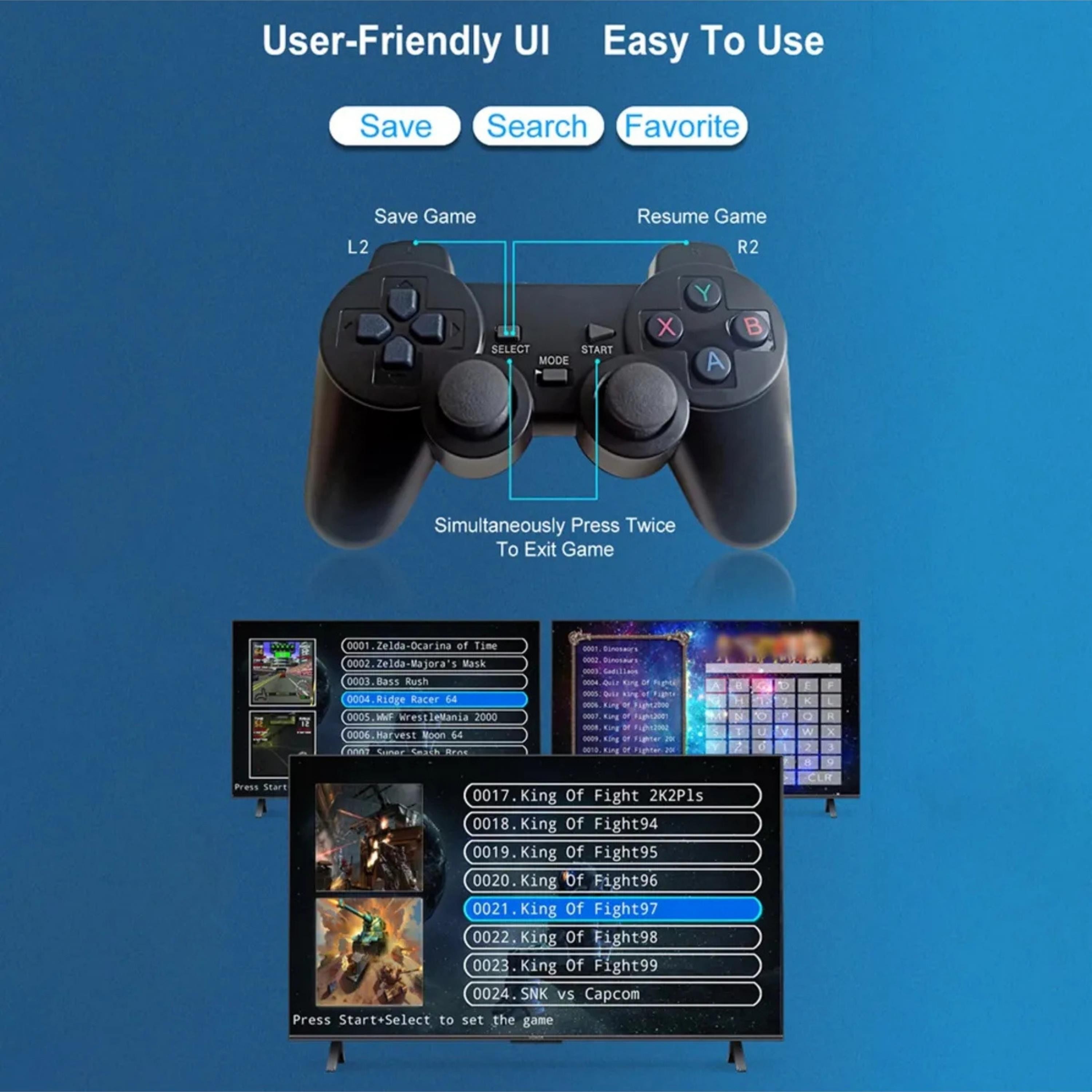 Game Box 5G Android TV + Game Siyah İki Kollu