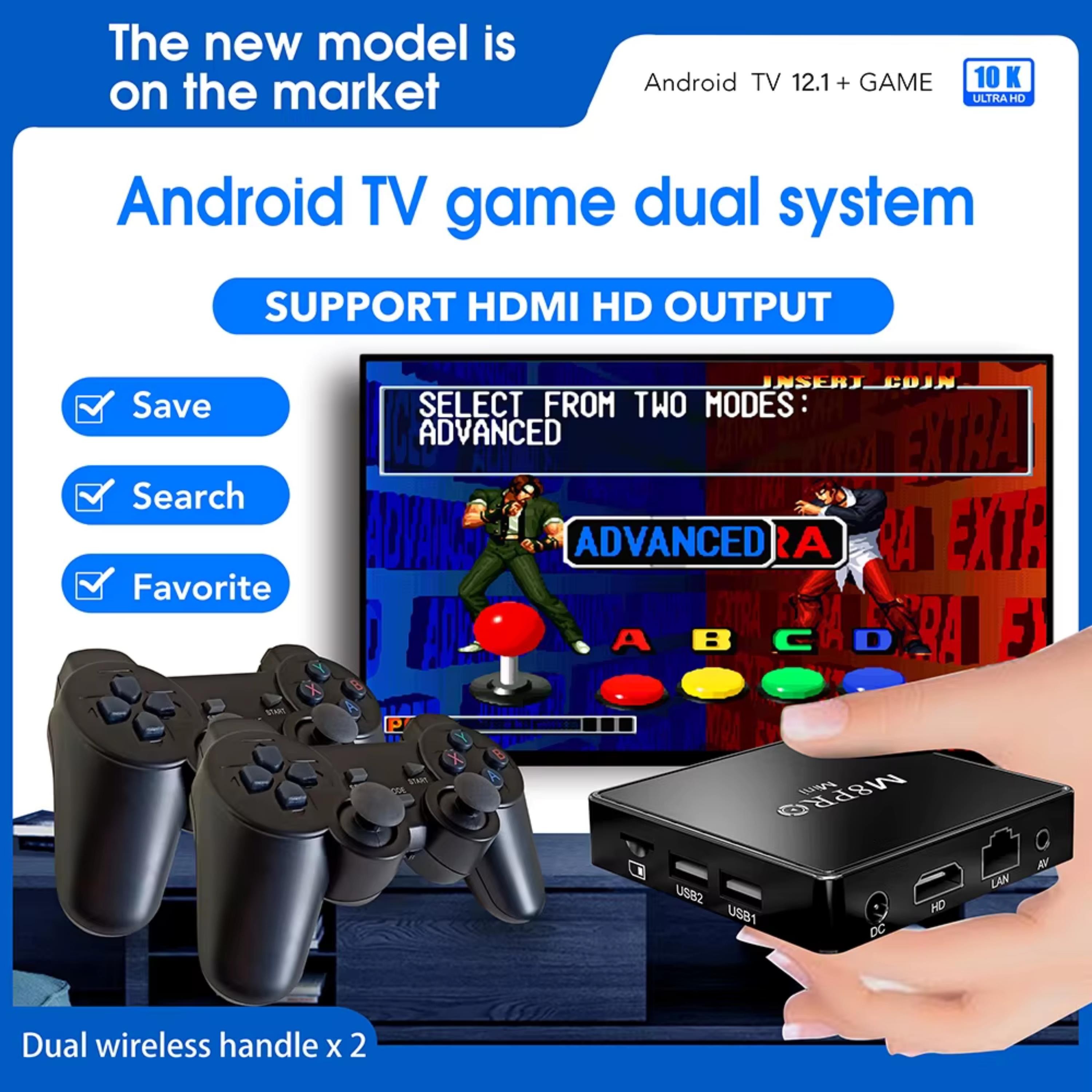 M8 Pro Mini Android Box Ve Game Box 2 Oyun Kolu Oyun Konsolu 2In1