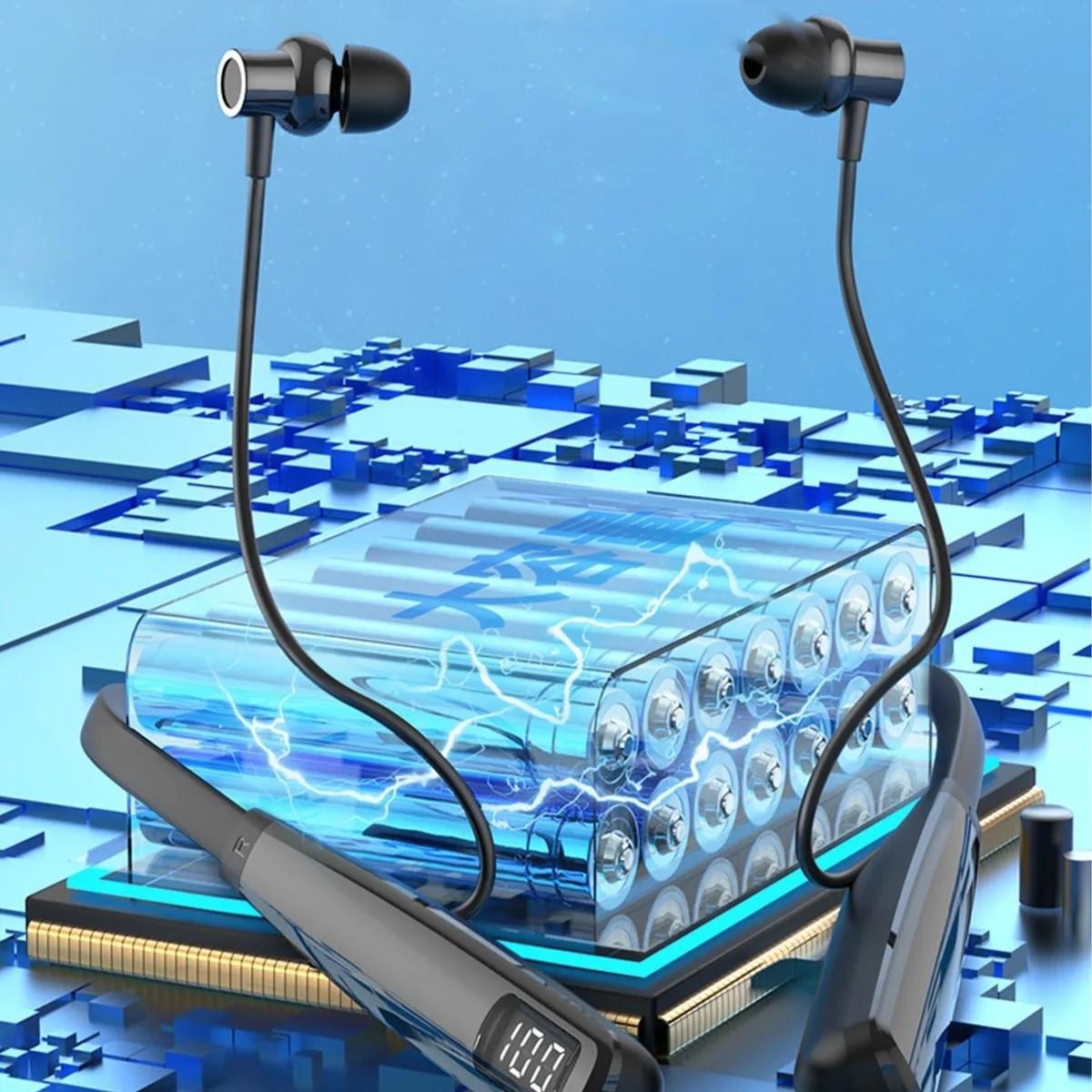 Y12 Boyun Askılı Göstergeli Kulak İçi Bluetooth Kulaklık