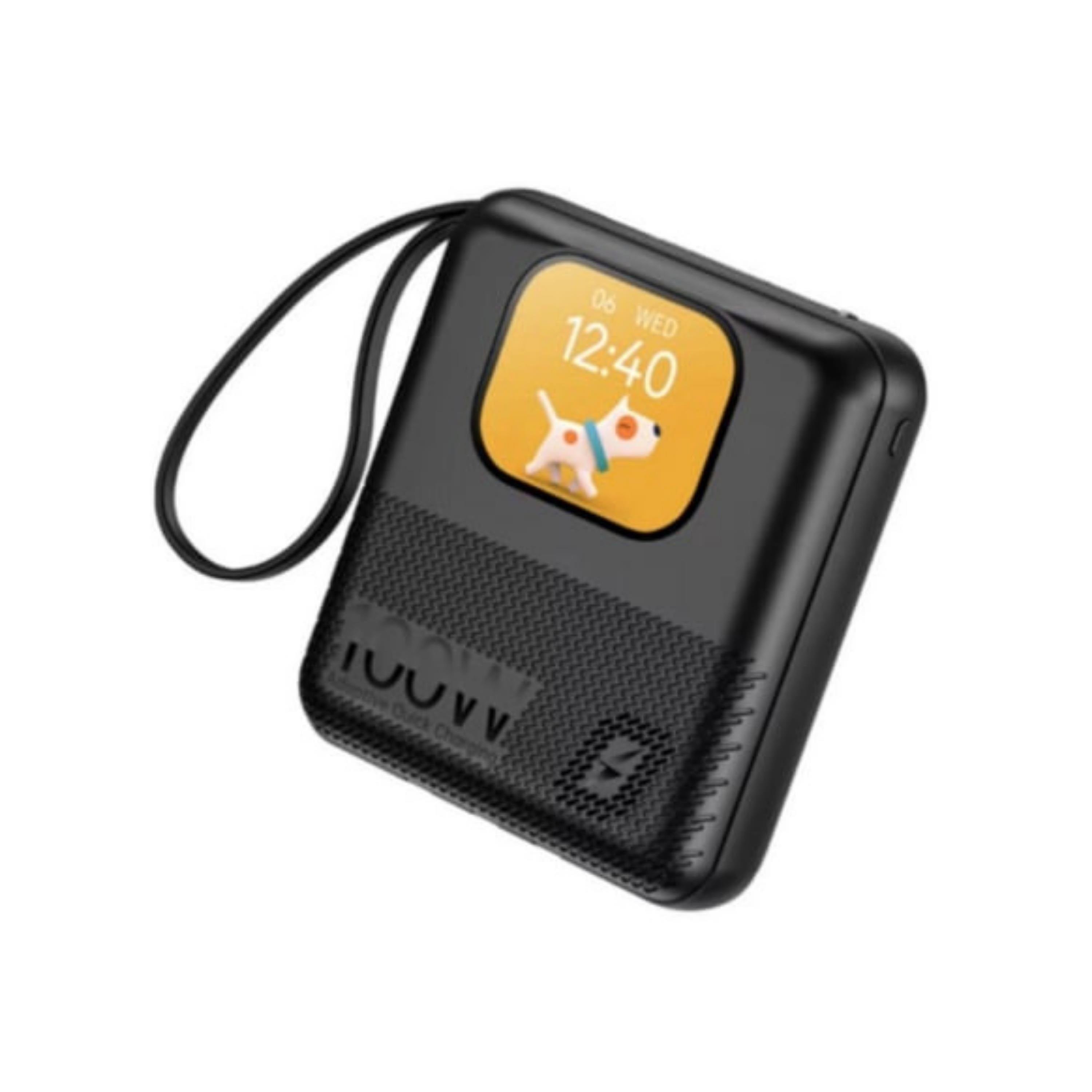 Siyah M2 Smart Treasure 10.000 Mah Dijital Göstergeli 4 Çıkışlı Akıllı Powerbank