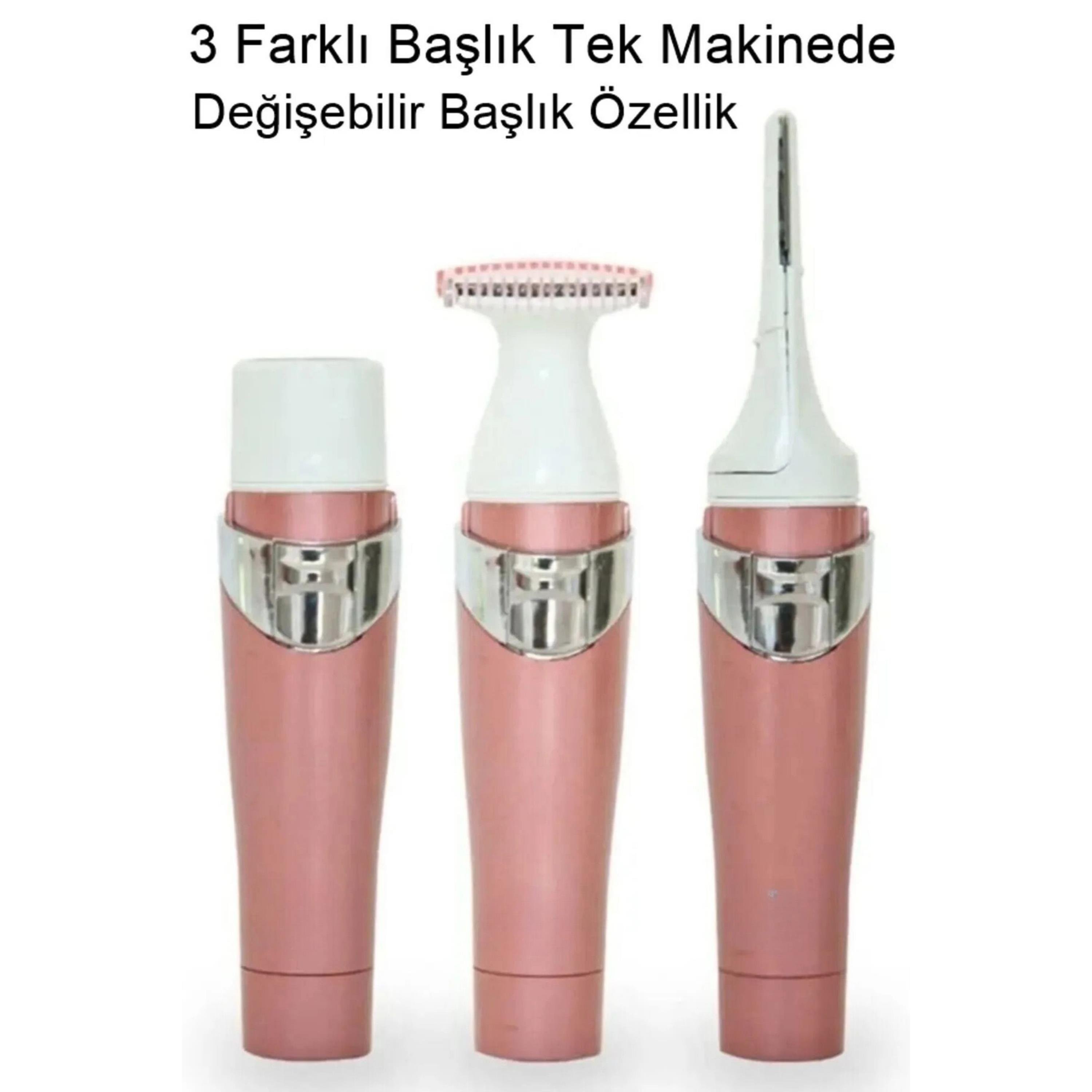 Yüz Tüm Vücut Epilasyon Aleti 3 Başlıklı Epilatör Cihazı Kıl Tüy Temizleme