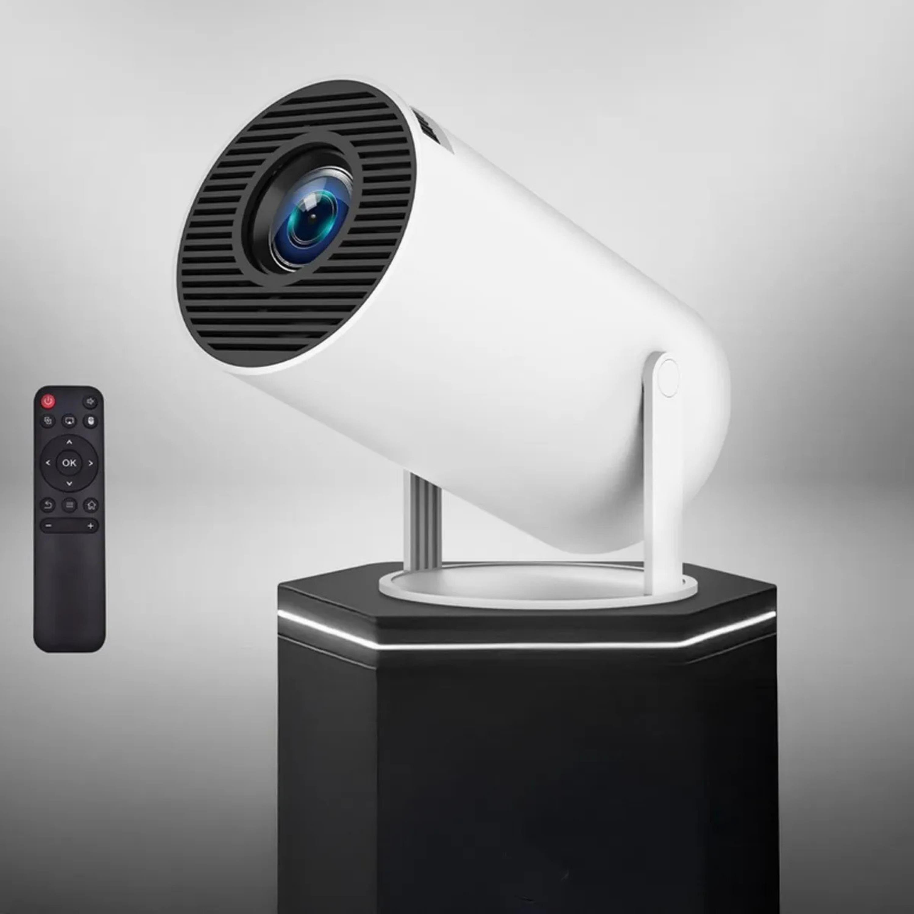 Beyaz MX 300 Android Boru Projektör Cihazı Taşınabilir Ayaklı Çift Kollu Video Oyun Konsolu Sinema Projeksiyon Cihazı