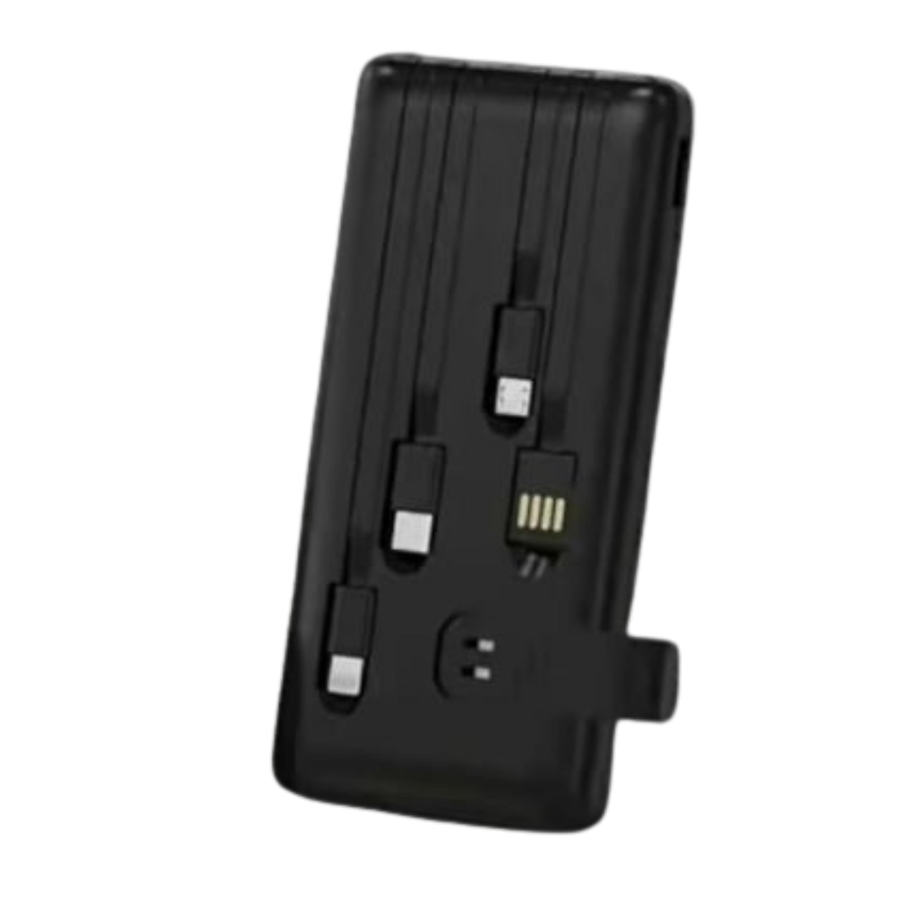 Siyah 20.000 Mah Taşınabilir Çok Kablolu 4 Çıkışlı Dijital Göstergeli Powerbank