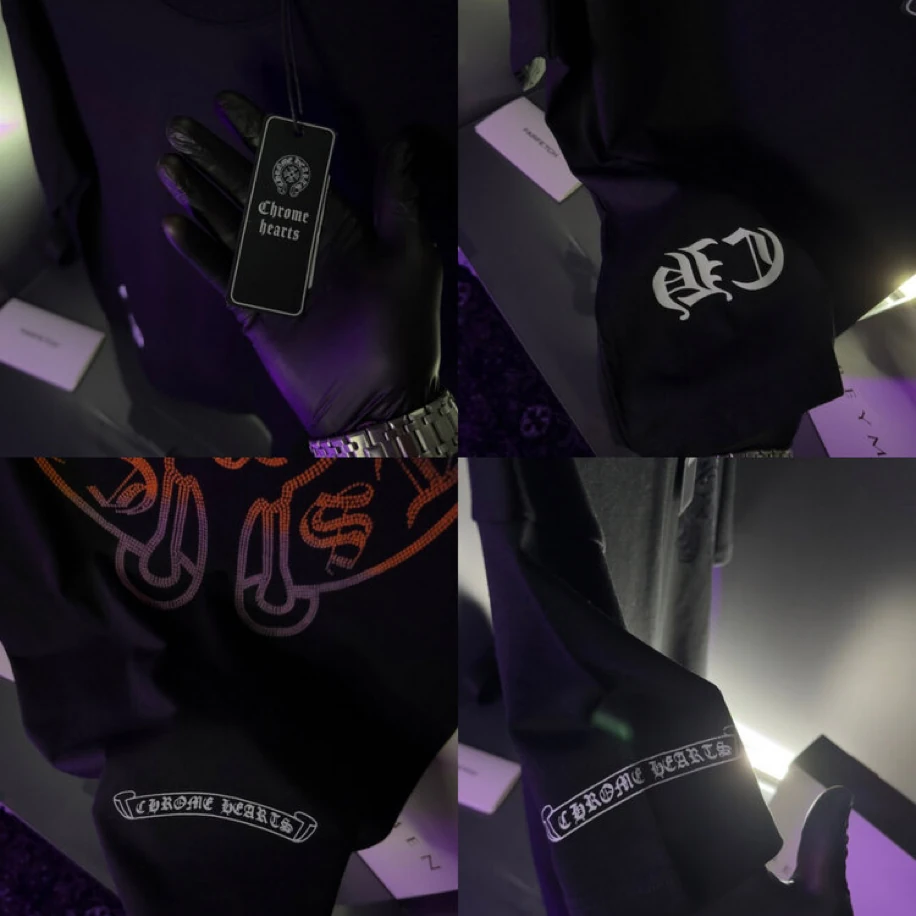 Chrome Hearts Siyah Tişört – ☠️Dark Drip Edition