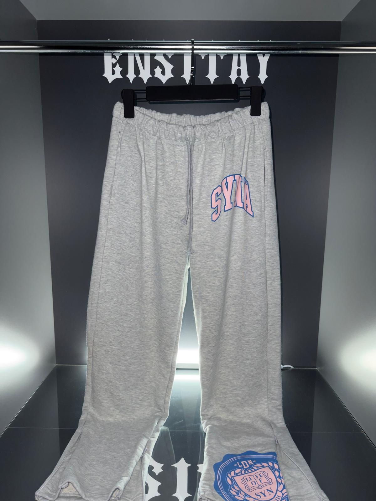Syna College Tracksuit | Grey & Pink Edition