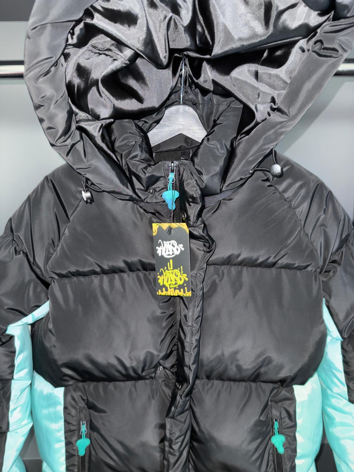 Syna Puffer Mont | Black&SkyBlue