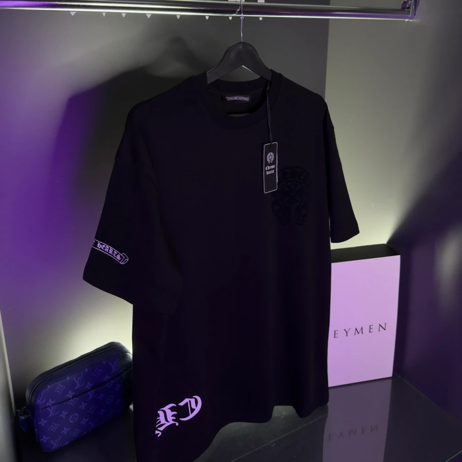 Chrome Hearts Siyah Tişört – ☠️Dark Drip Edition