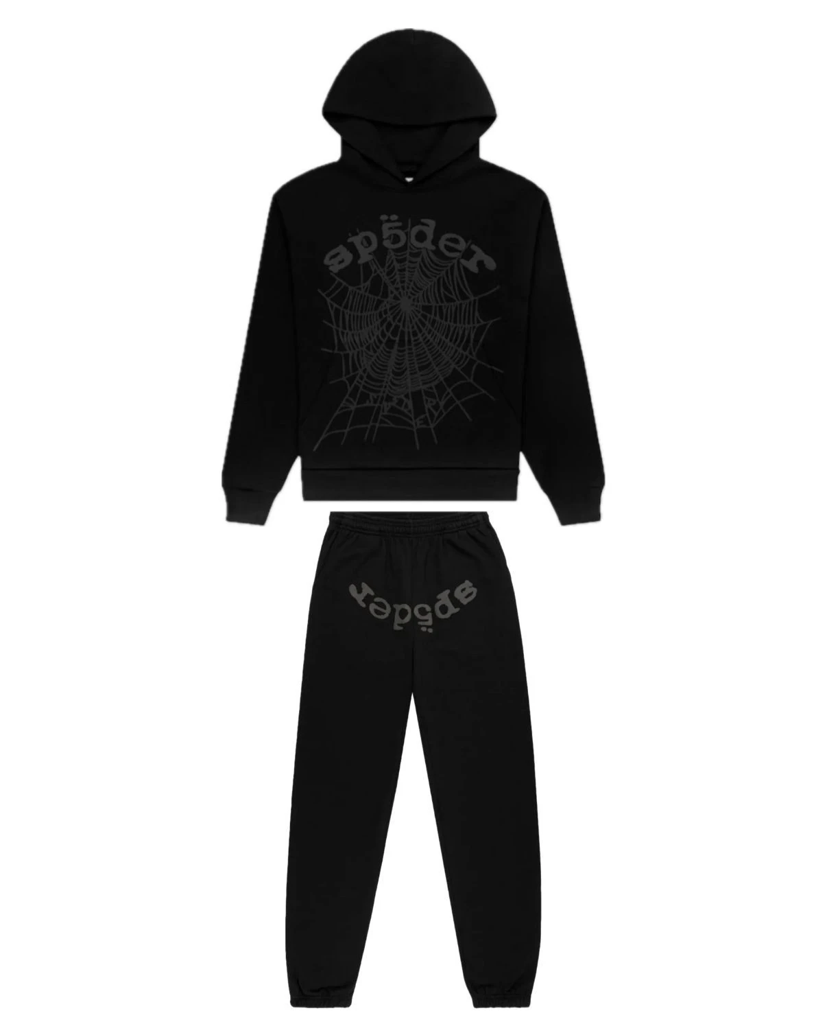 Sp5der Siyah Tracksuit | Full Black Set