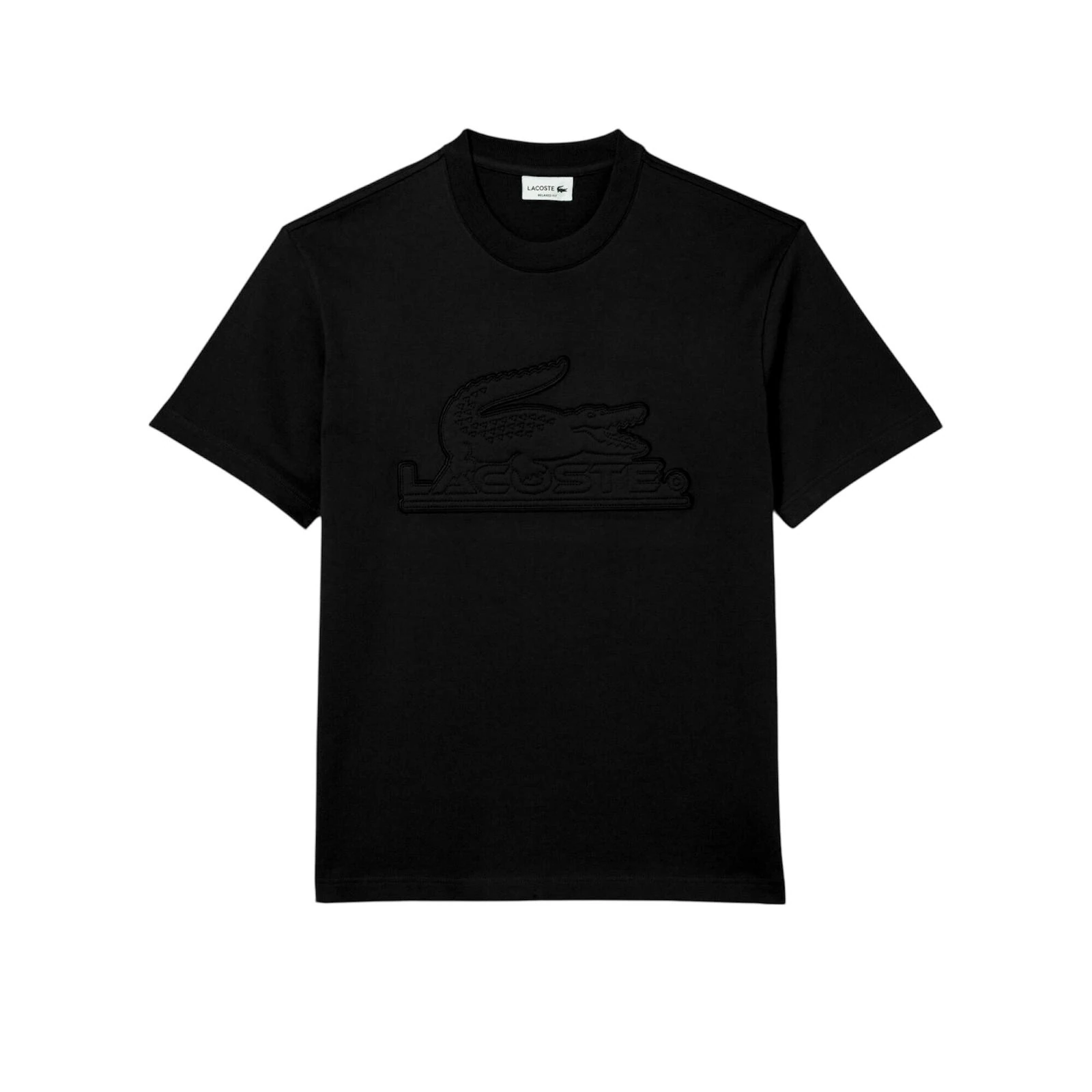 Lacoste Siyah Tişört | Premium Basic – Logo Detaylı