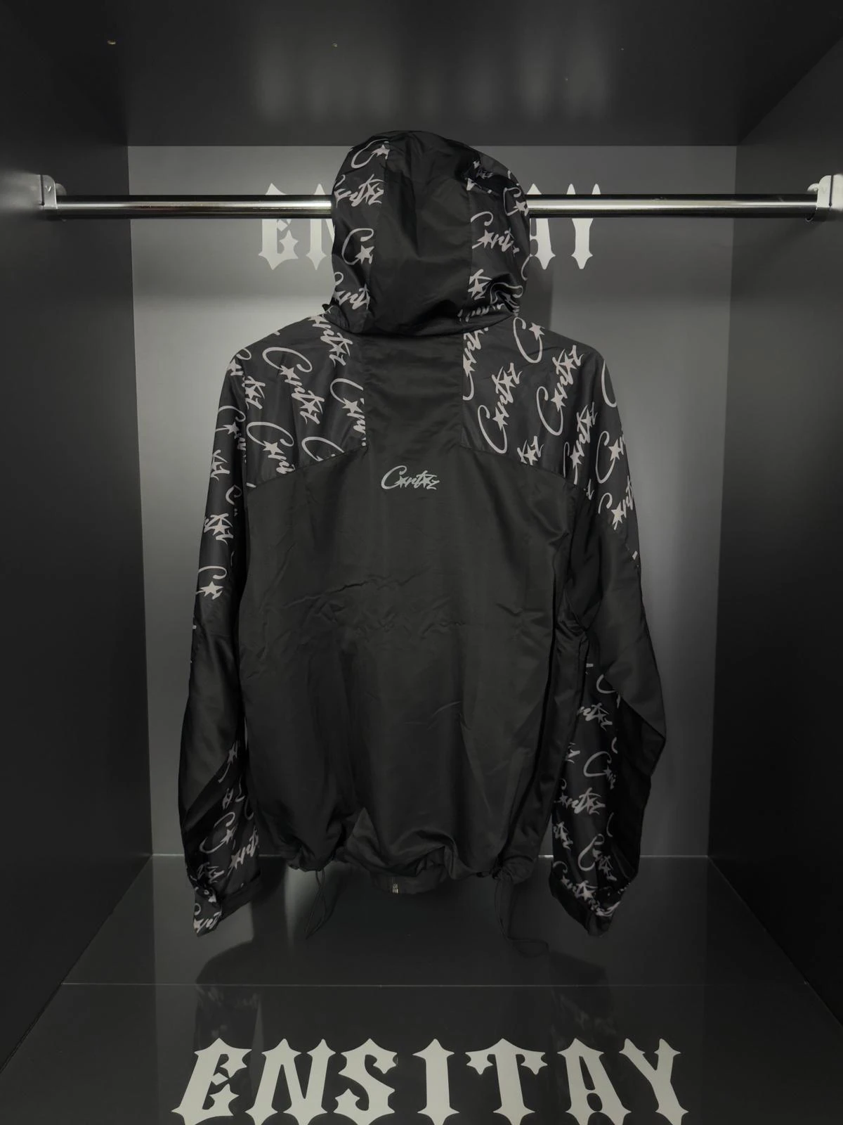 Corteiz Elitework Raincoat | Black