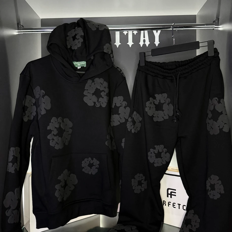 Denim Tears Siyah Tracksuit | Full Black Set