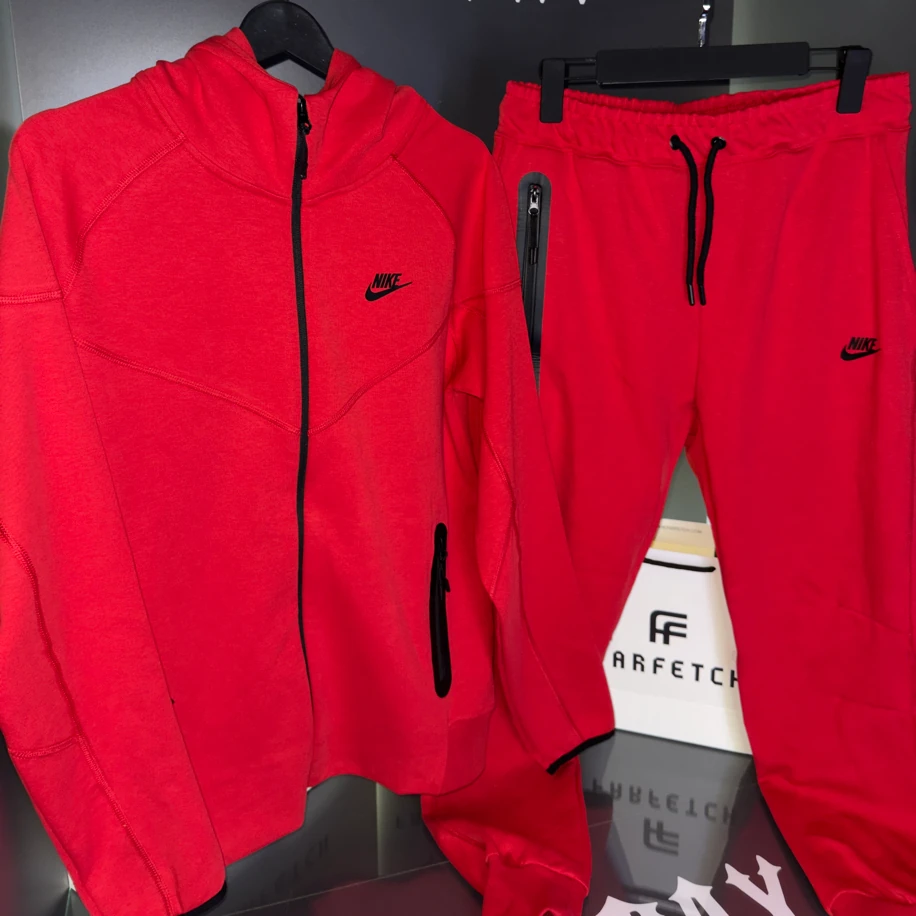 Nike Tech Fleece Kırmızı | Full Set Takım