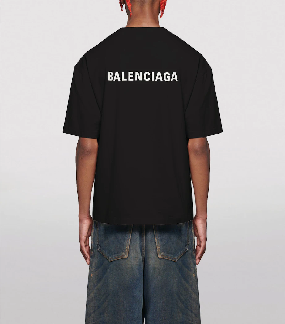 Balenciaga Reflective Logo T-shirt – Black Beam