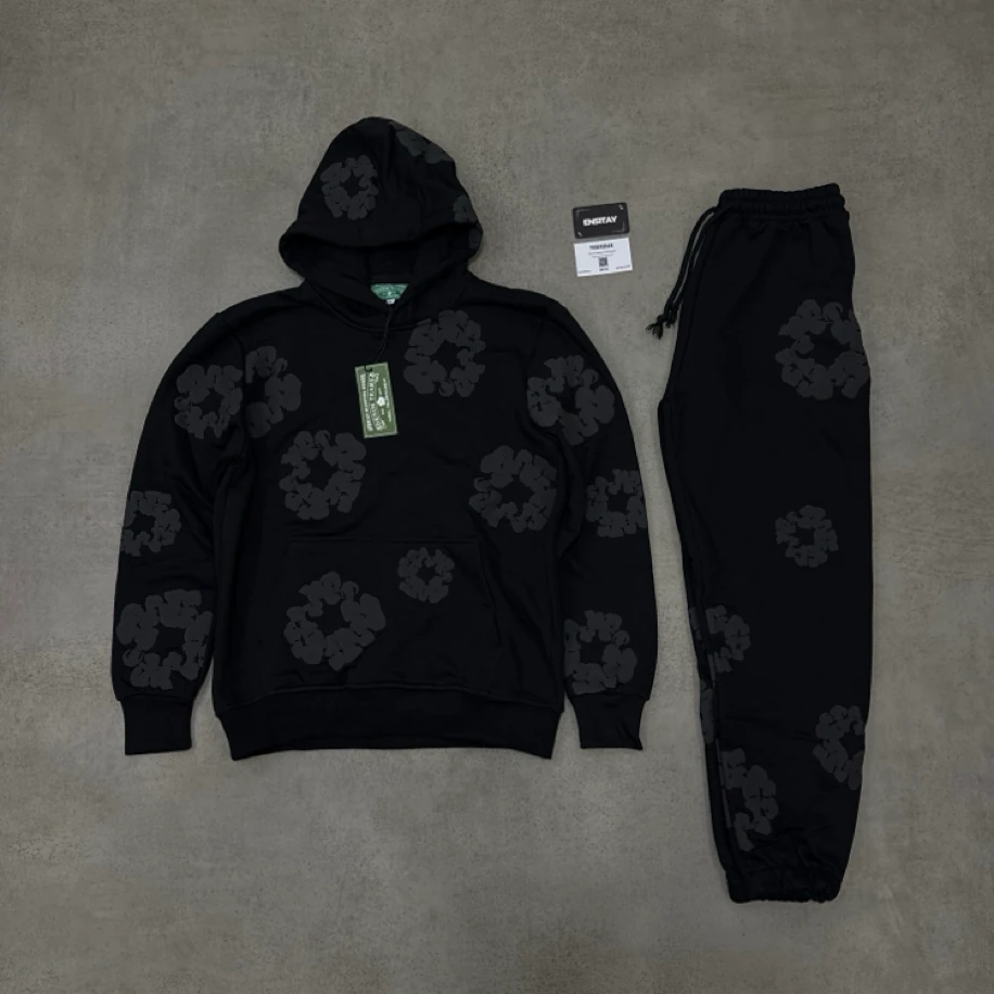 Denim Tears Siyah Tracksuit | Full Black Set