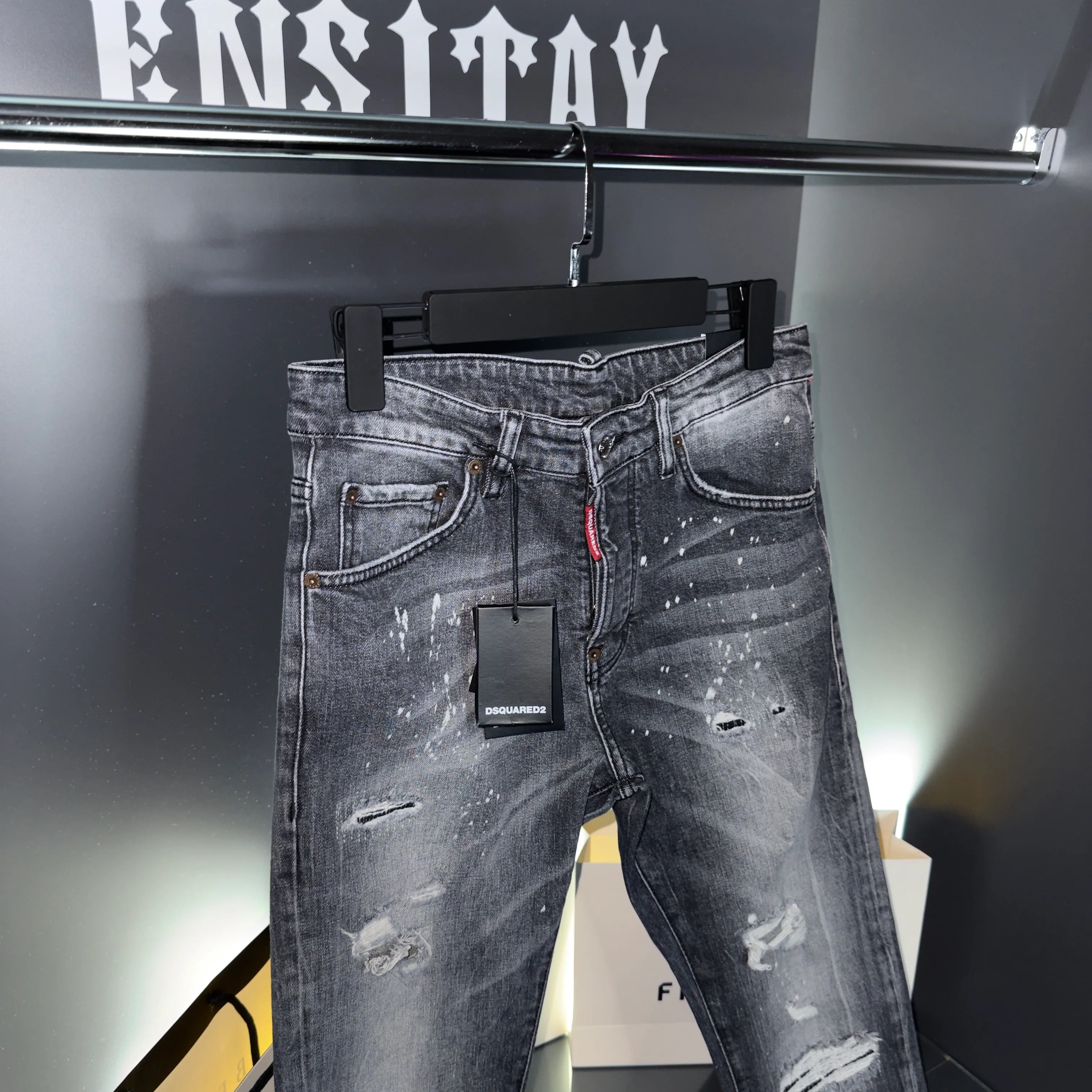 DSQ2 “Blackshot Paint” Destroyed Jeans