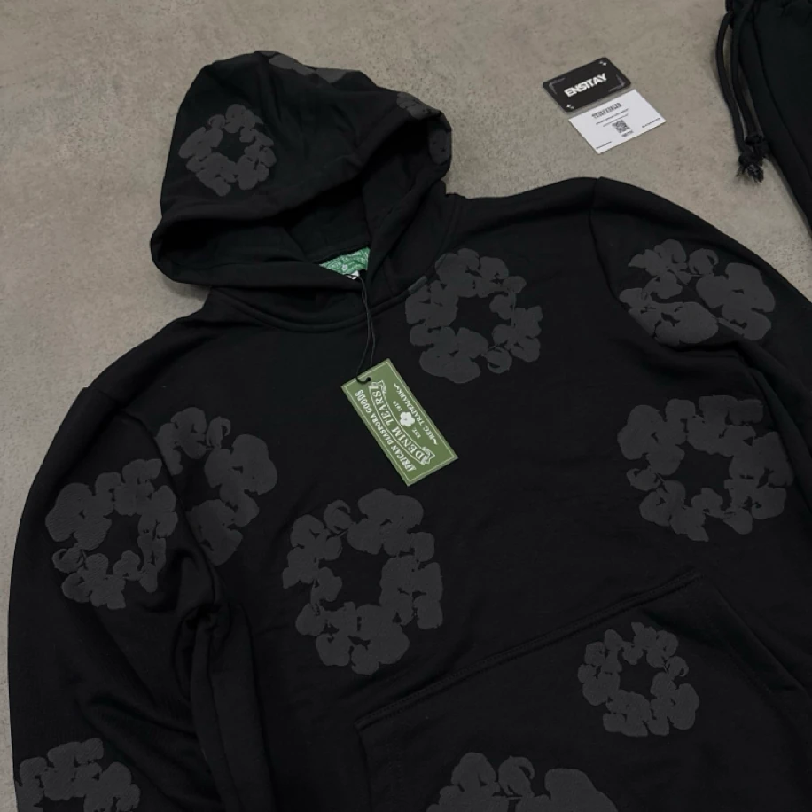 Denim Tears Siyah Tracksuit | Full Black Set