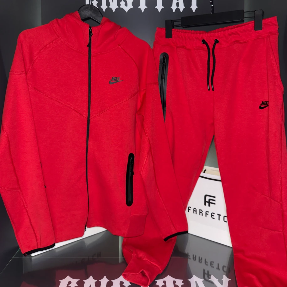 Nike Tech Fleece Kırmızı | Full Set Takım