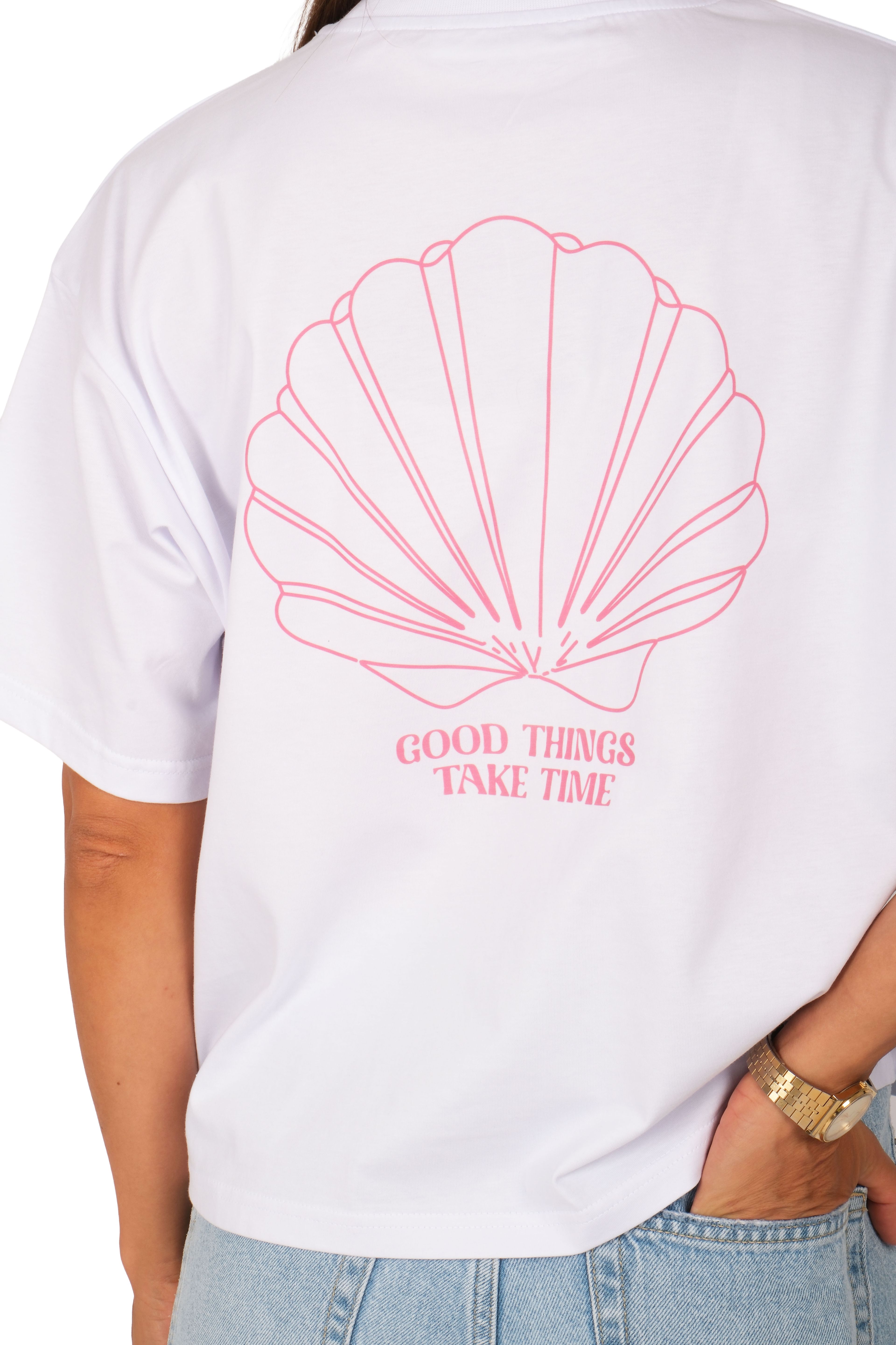 Good Things Boxed Fit Kadın T-Shirt Beyaz C590