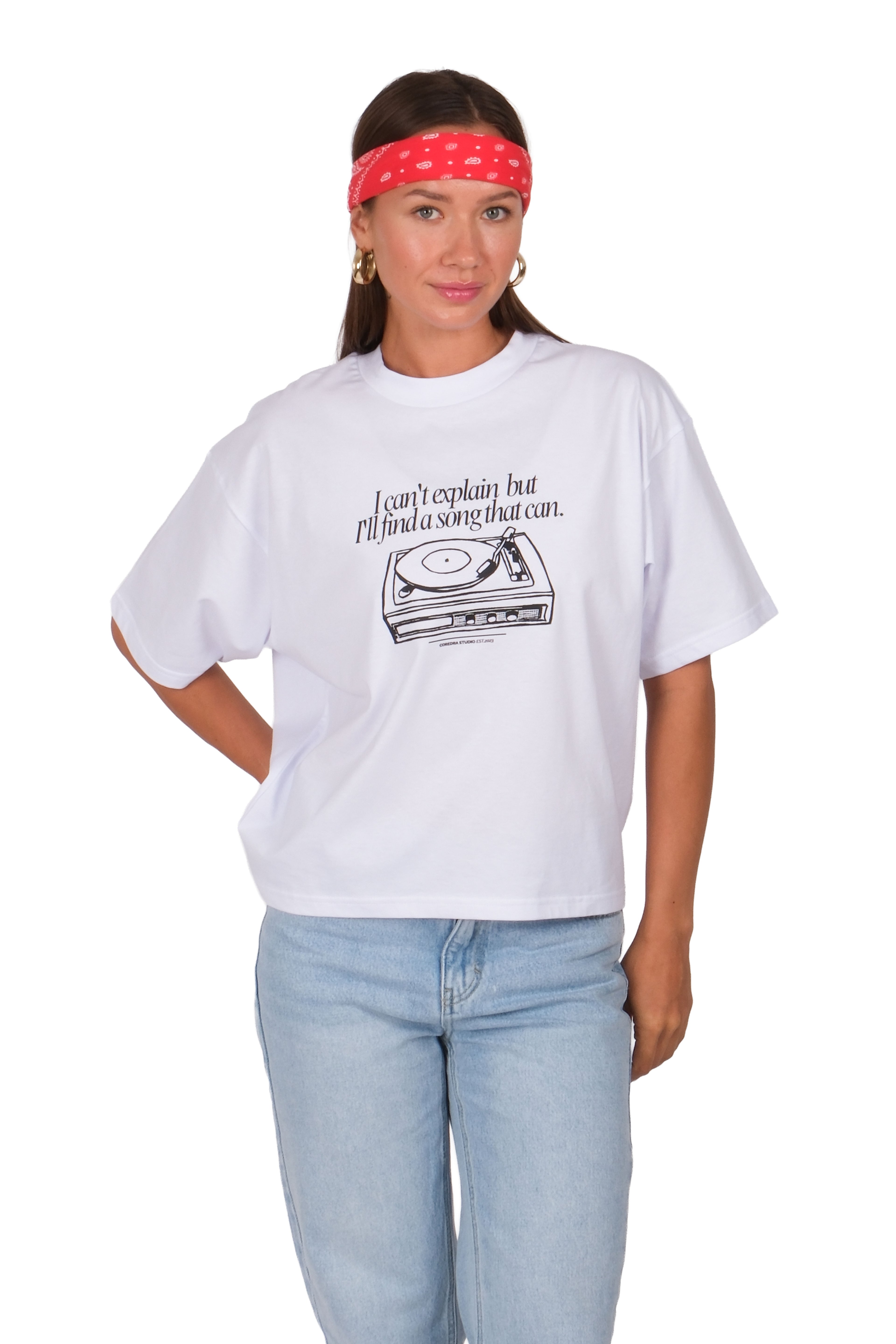 Can't Explain Boxed Fit Kadın T-Shirt Beyaz C590
