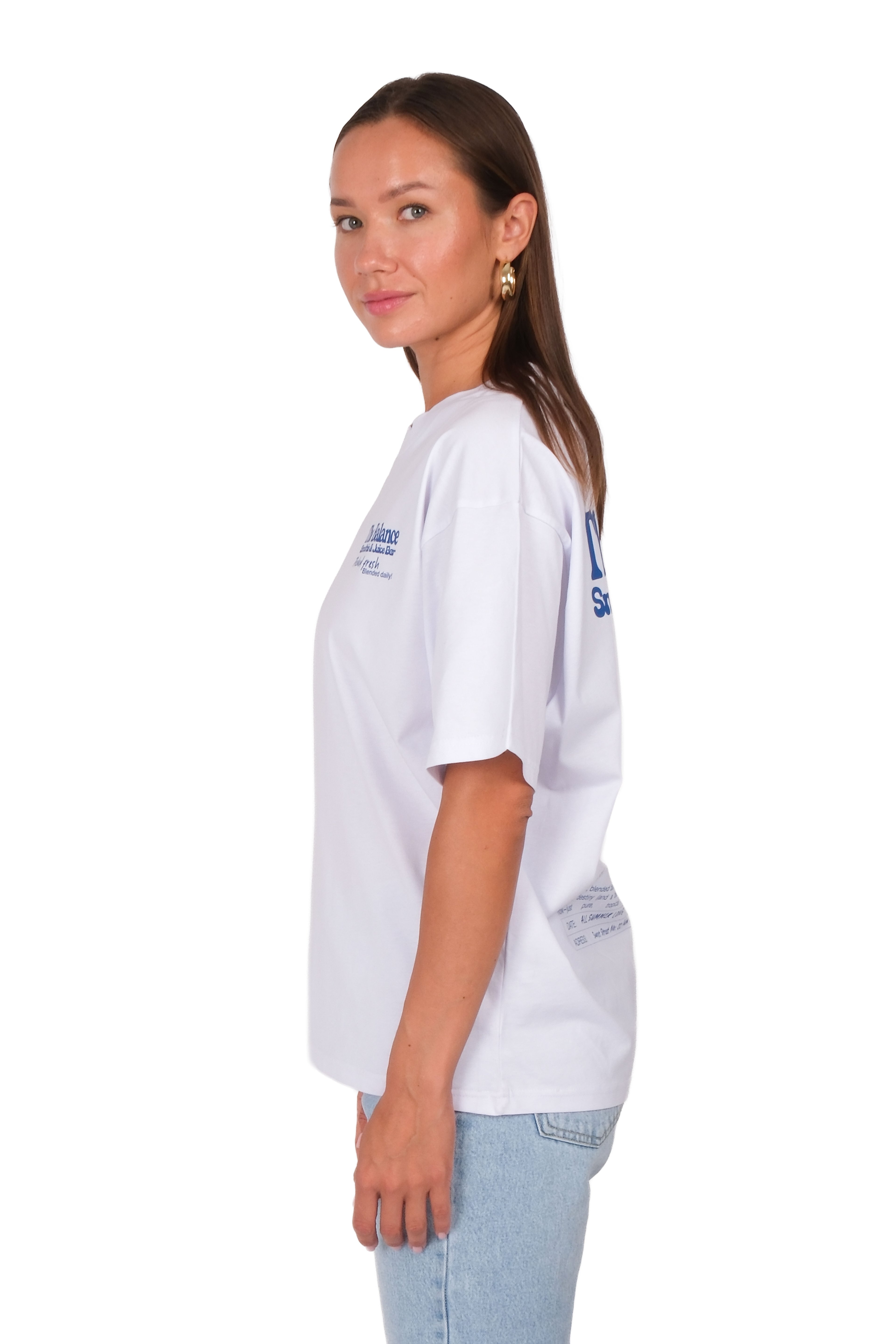 The Balance Oversize Fit T-Shirt Kadın - Beyaz C101