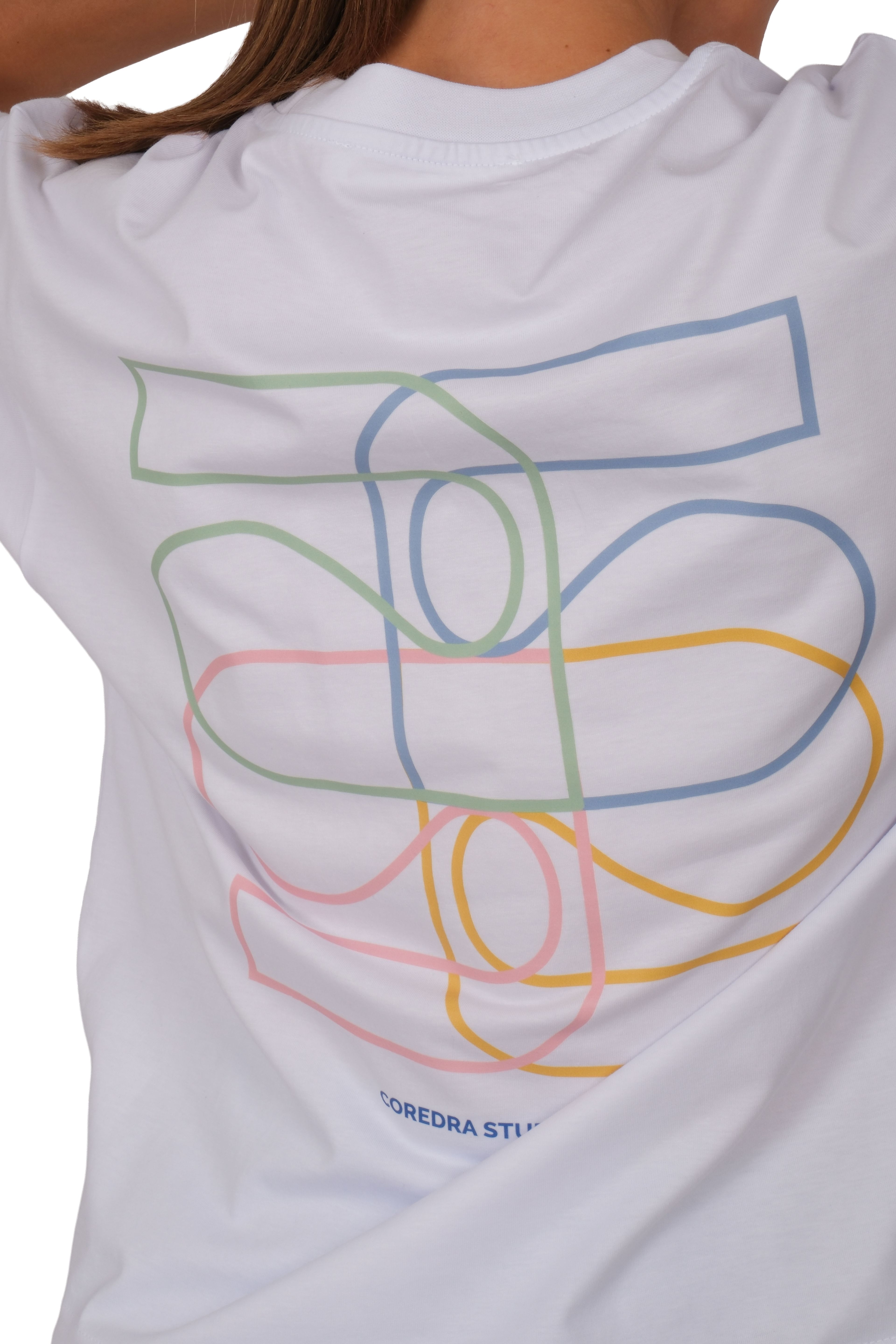 Coredra Core Boxed Fit T-Shirt Kadın - Beyaz C101
