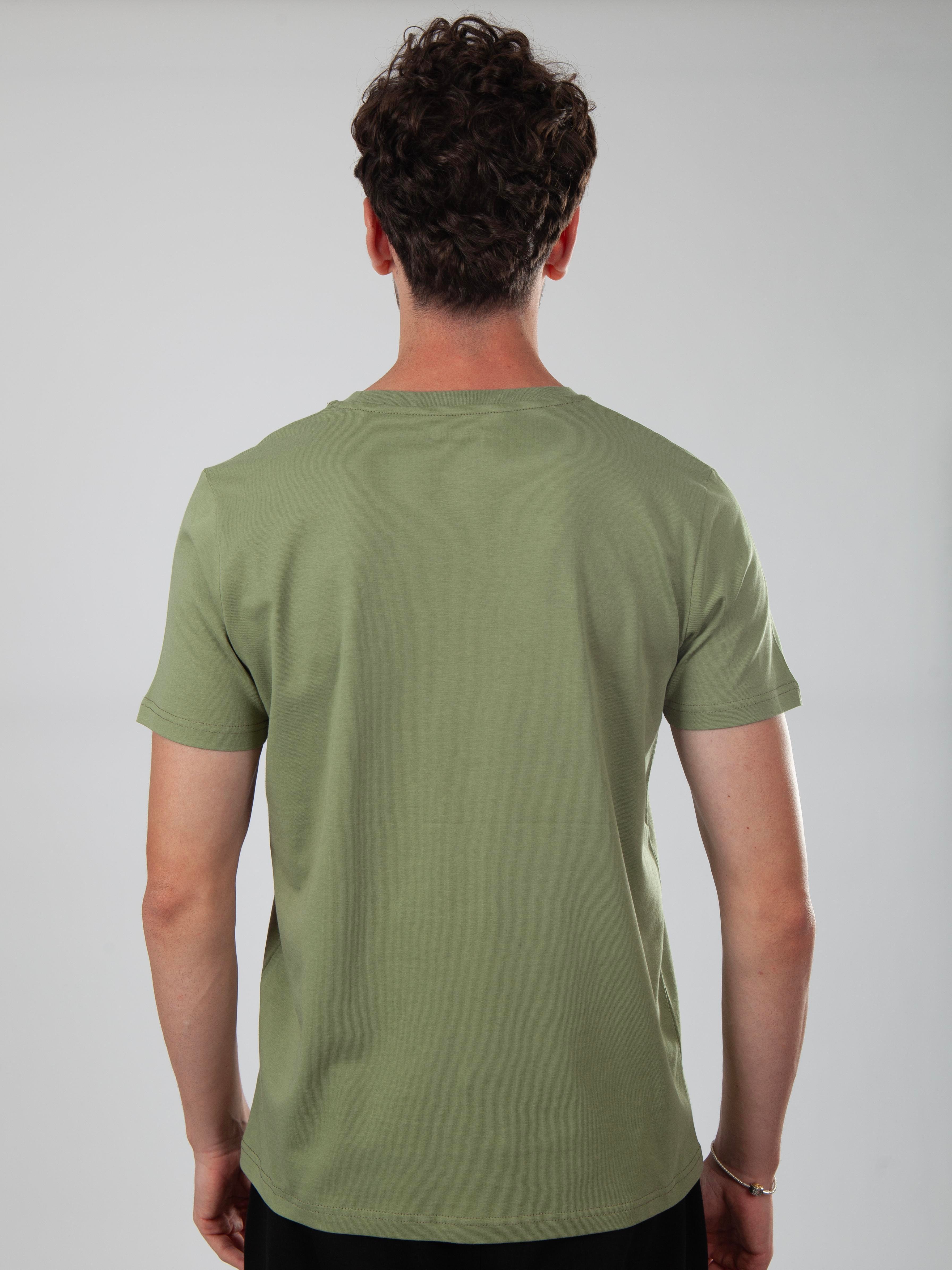 Basic Regular T-Shirt Erkek - Haki C102