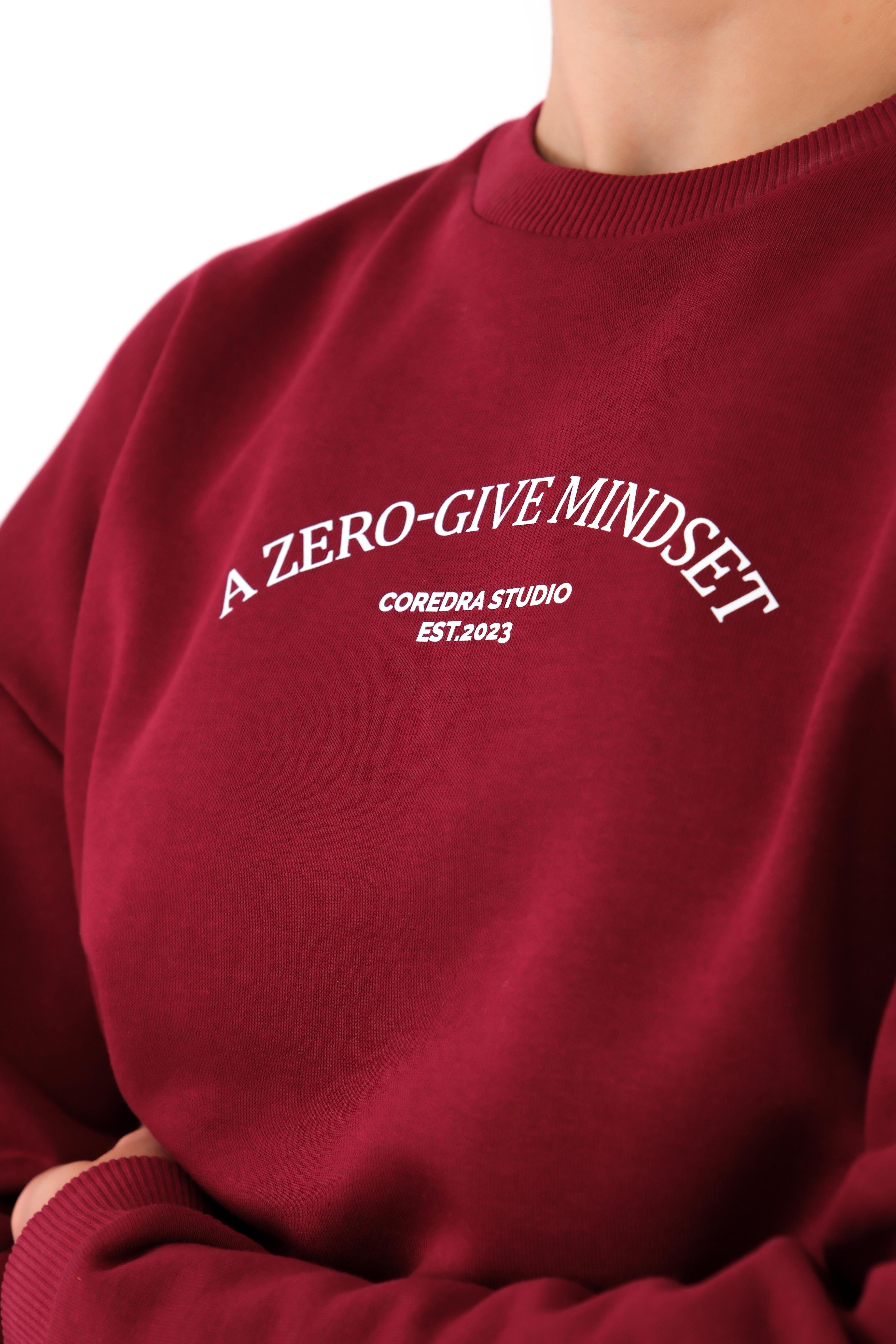 Zero Give Relaxed Fit Sweatshirt Kadın - Bordo C504