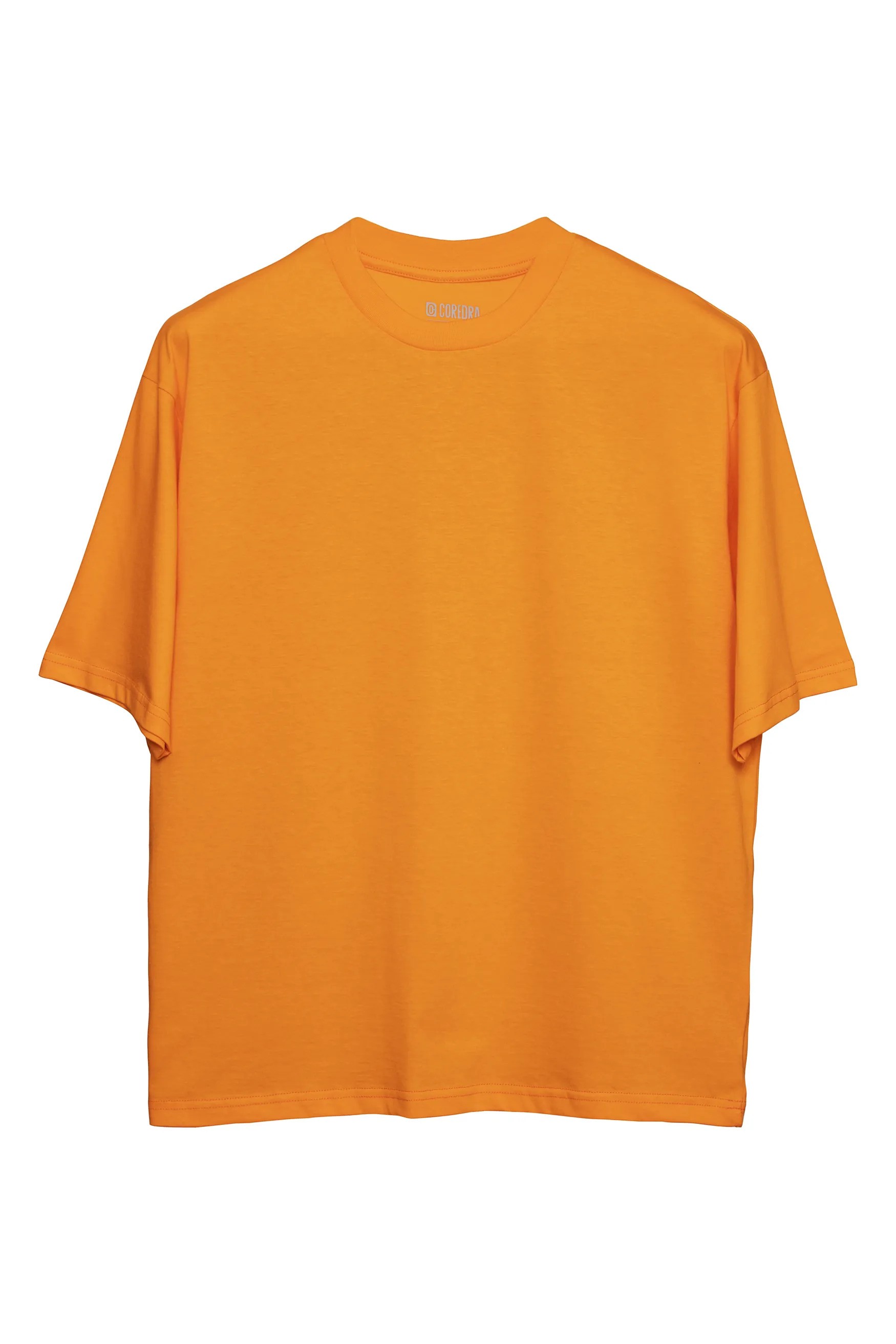 Basic Oversize T-Shirt Erkek - Turuncu