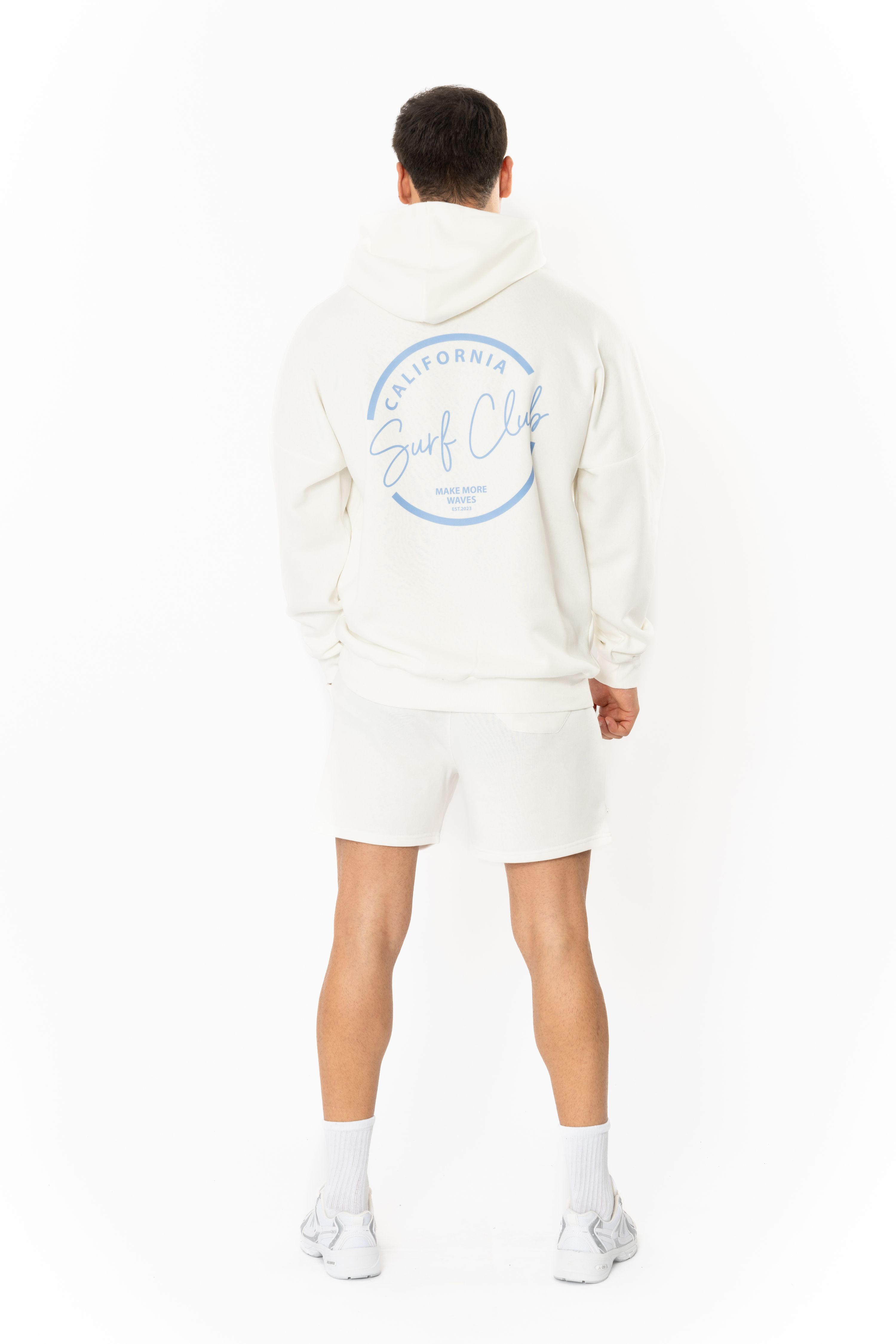 Surf Oversize Hoodie Erkek - Ekru