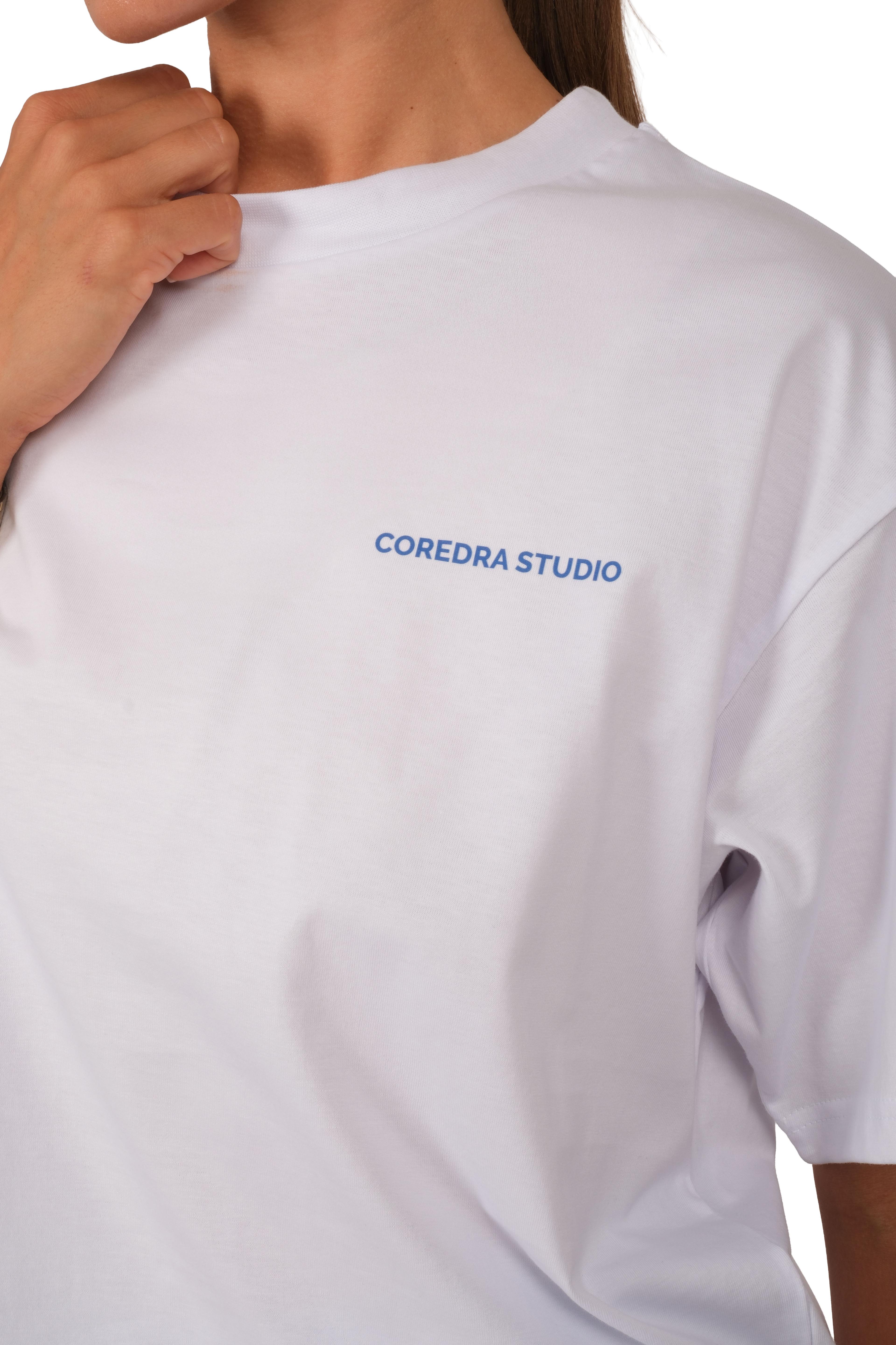 Coredra Core Boxed Fit T-Shirt Kadın - Beyaz C101