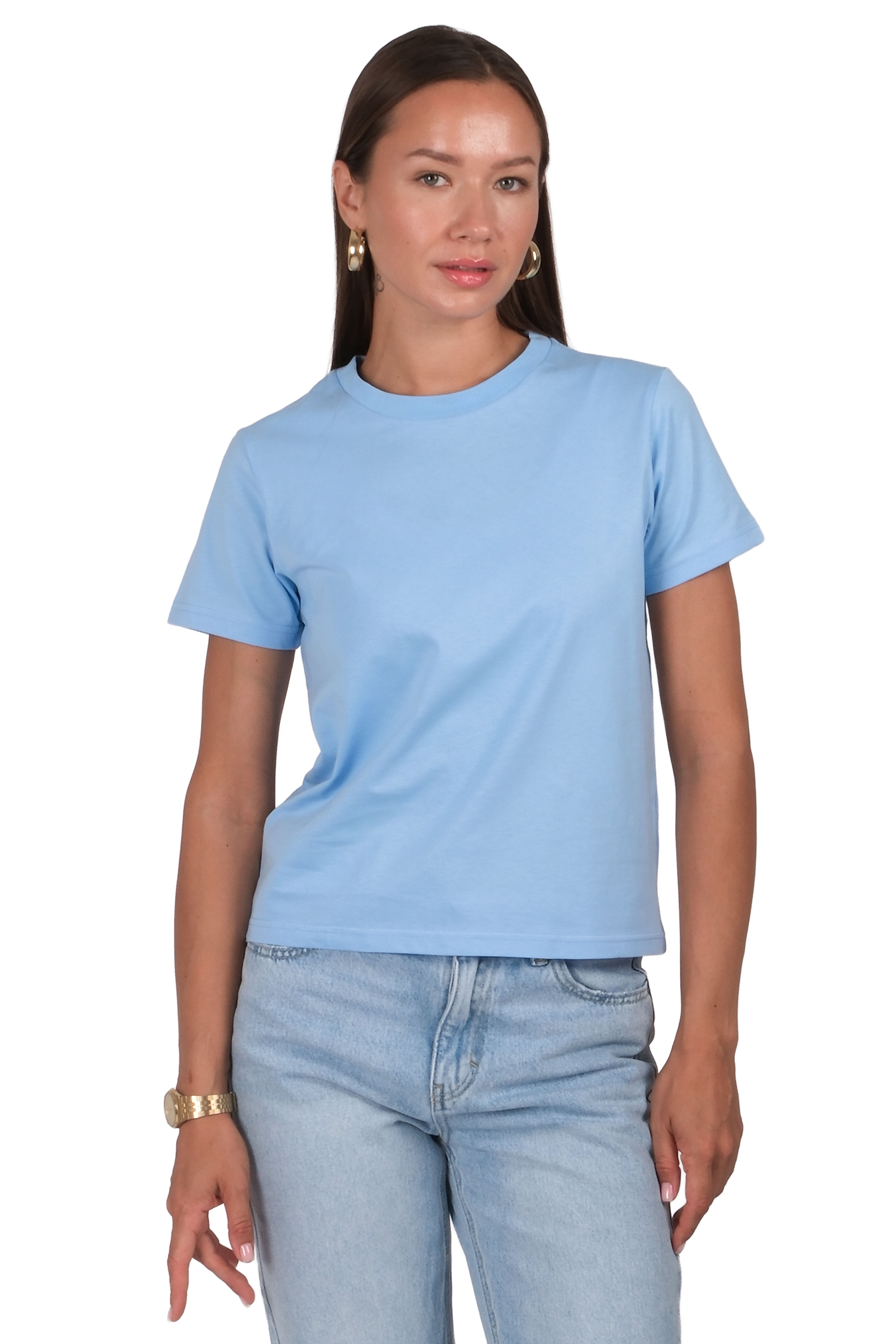 Kadın CRD Basic Regular T-Shirt - C524 - MAVİ