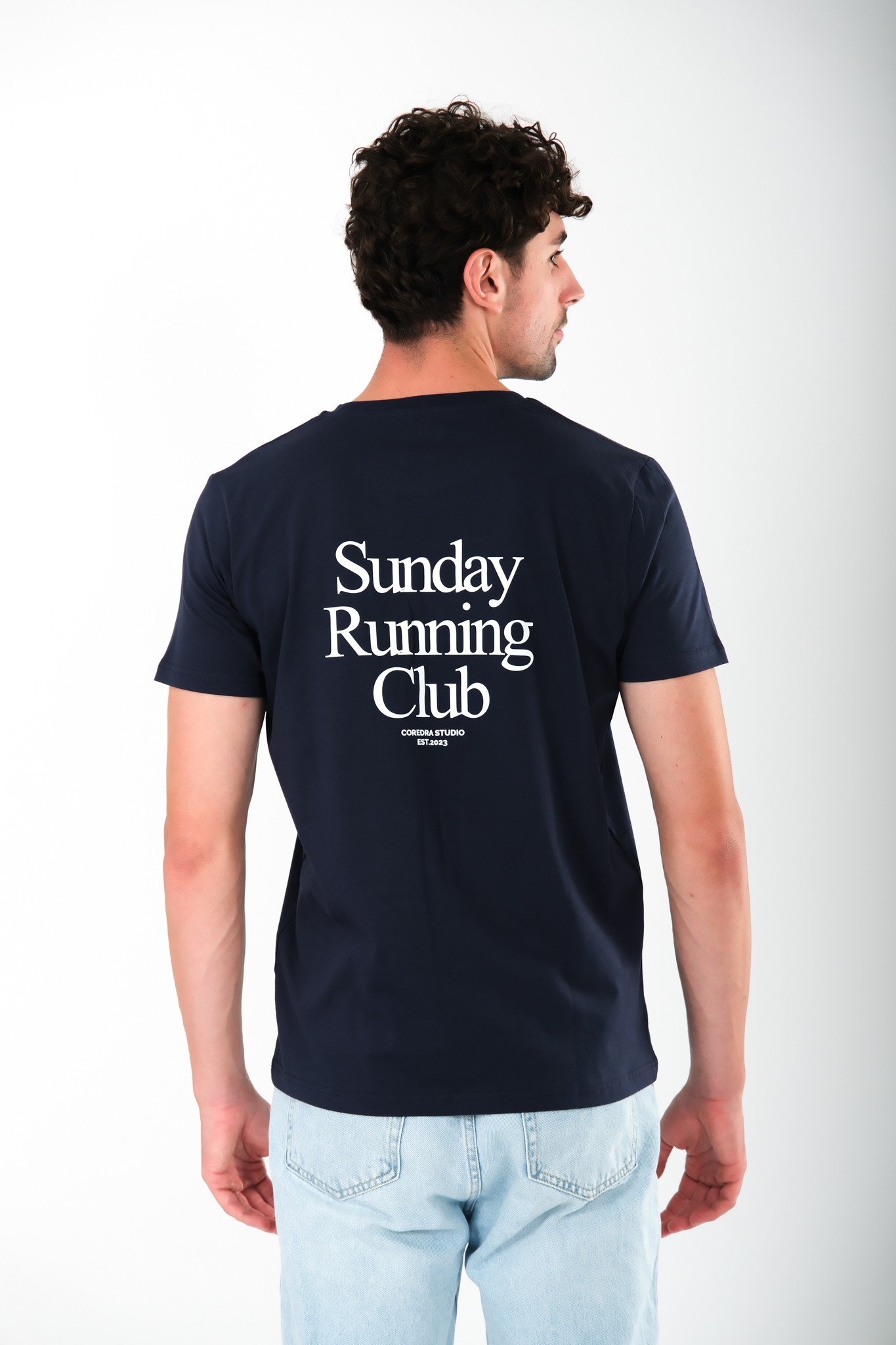 Sunday Running Club Regular Fit T-Shirt Erkek - Lacivert C102