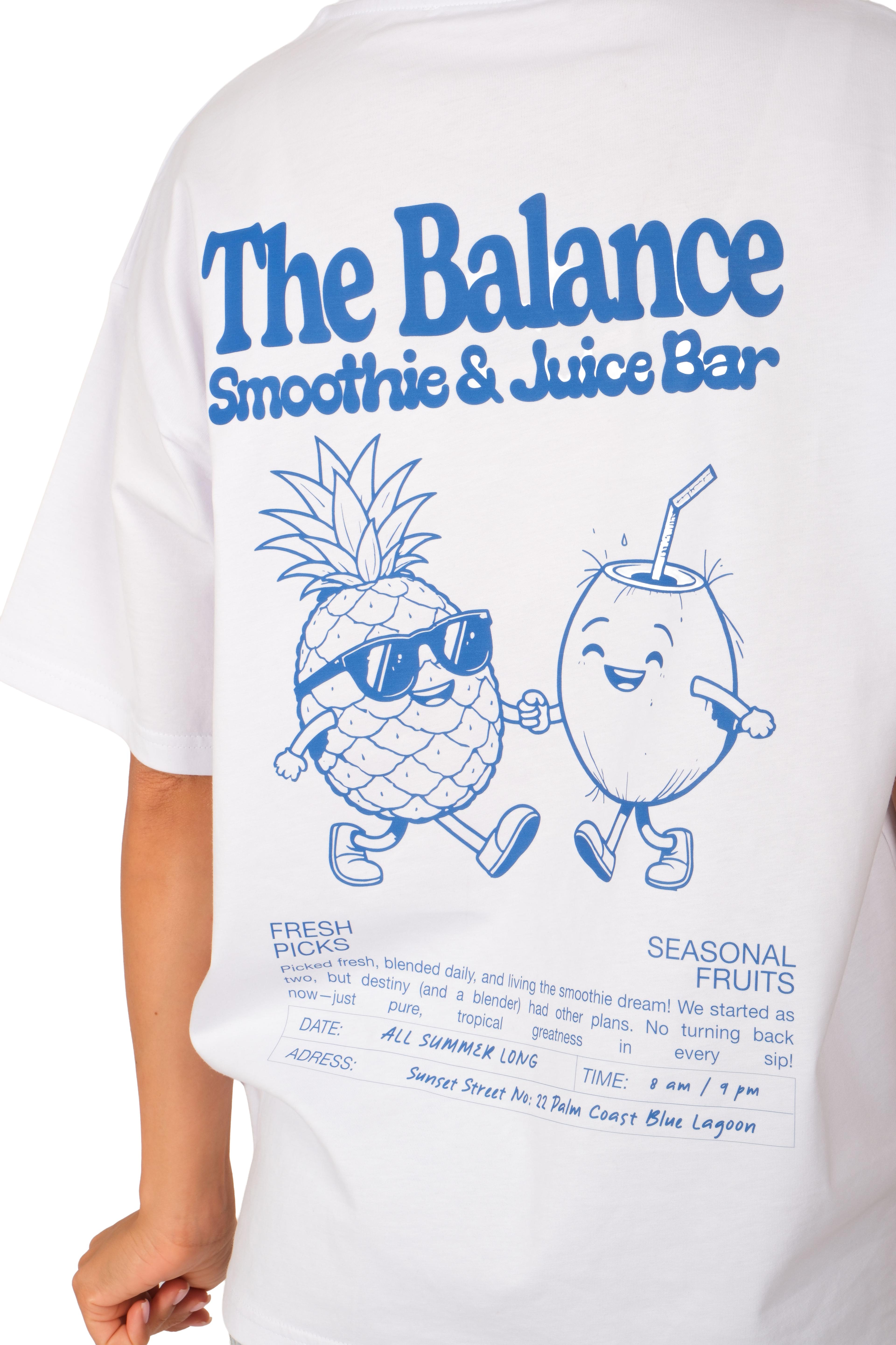 The Balance Oversize Fit T-Shirt Kadın - Beyaz C101