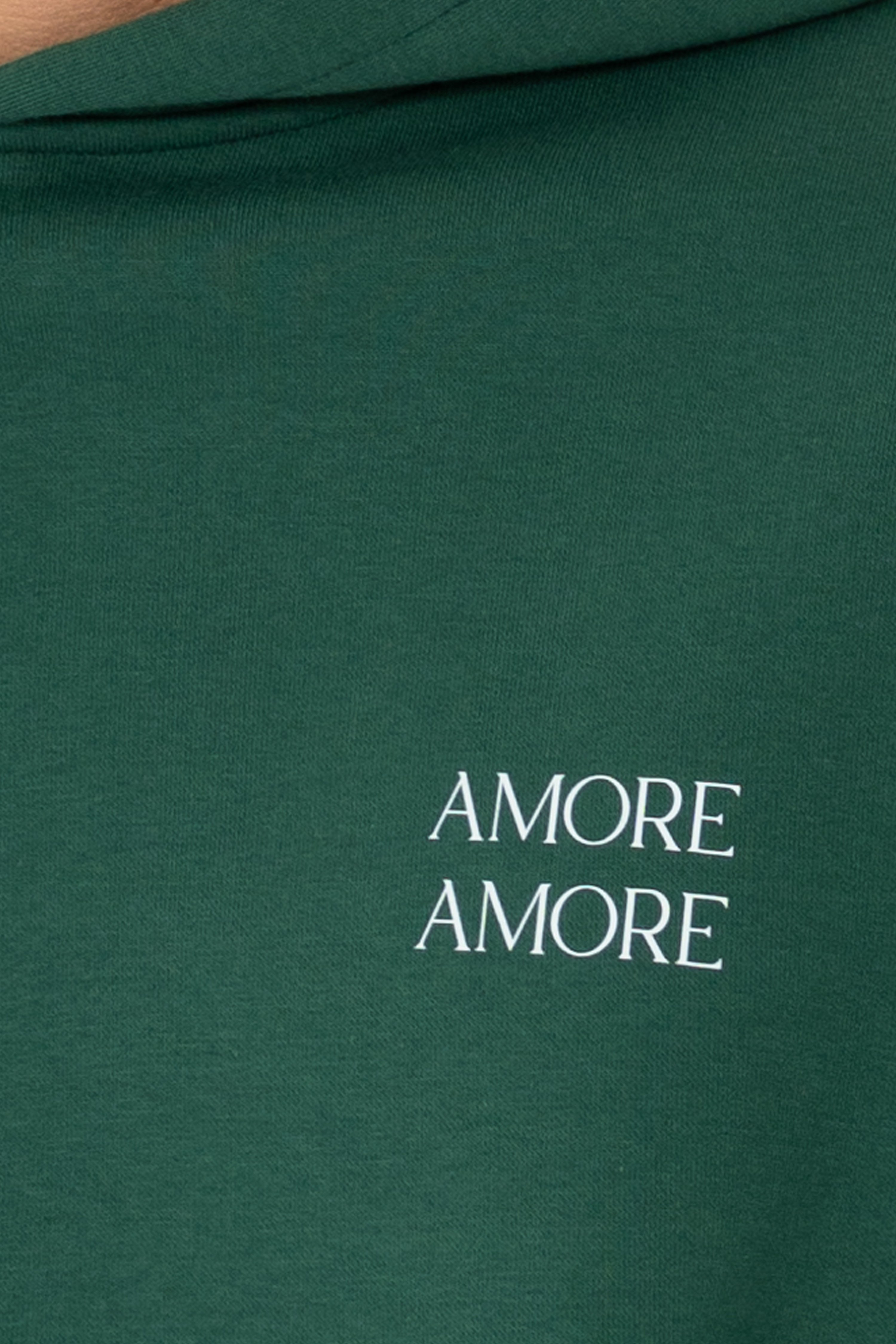 Amore Oversize Hoodie Erkek - Yeşil