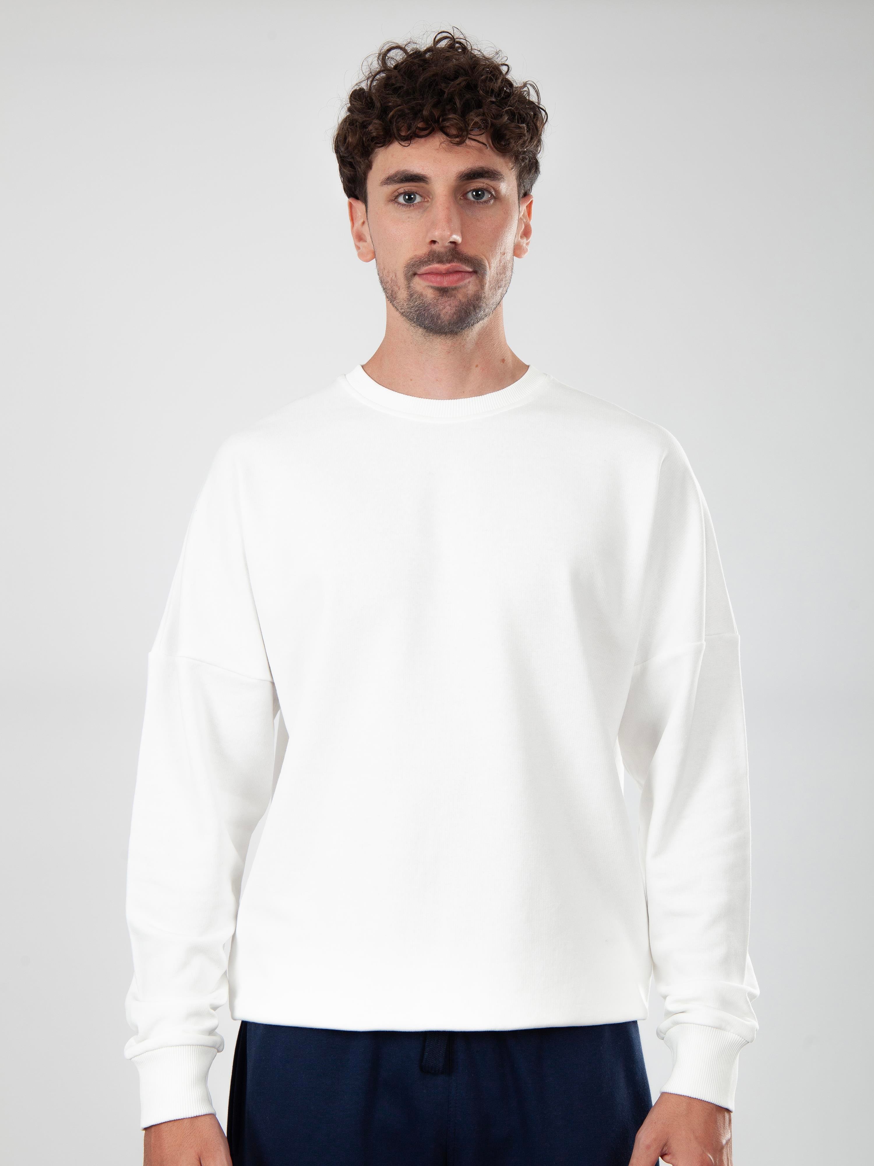 Basic Erkek Oversize Sweatshirt C106 - EKRU