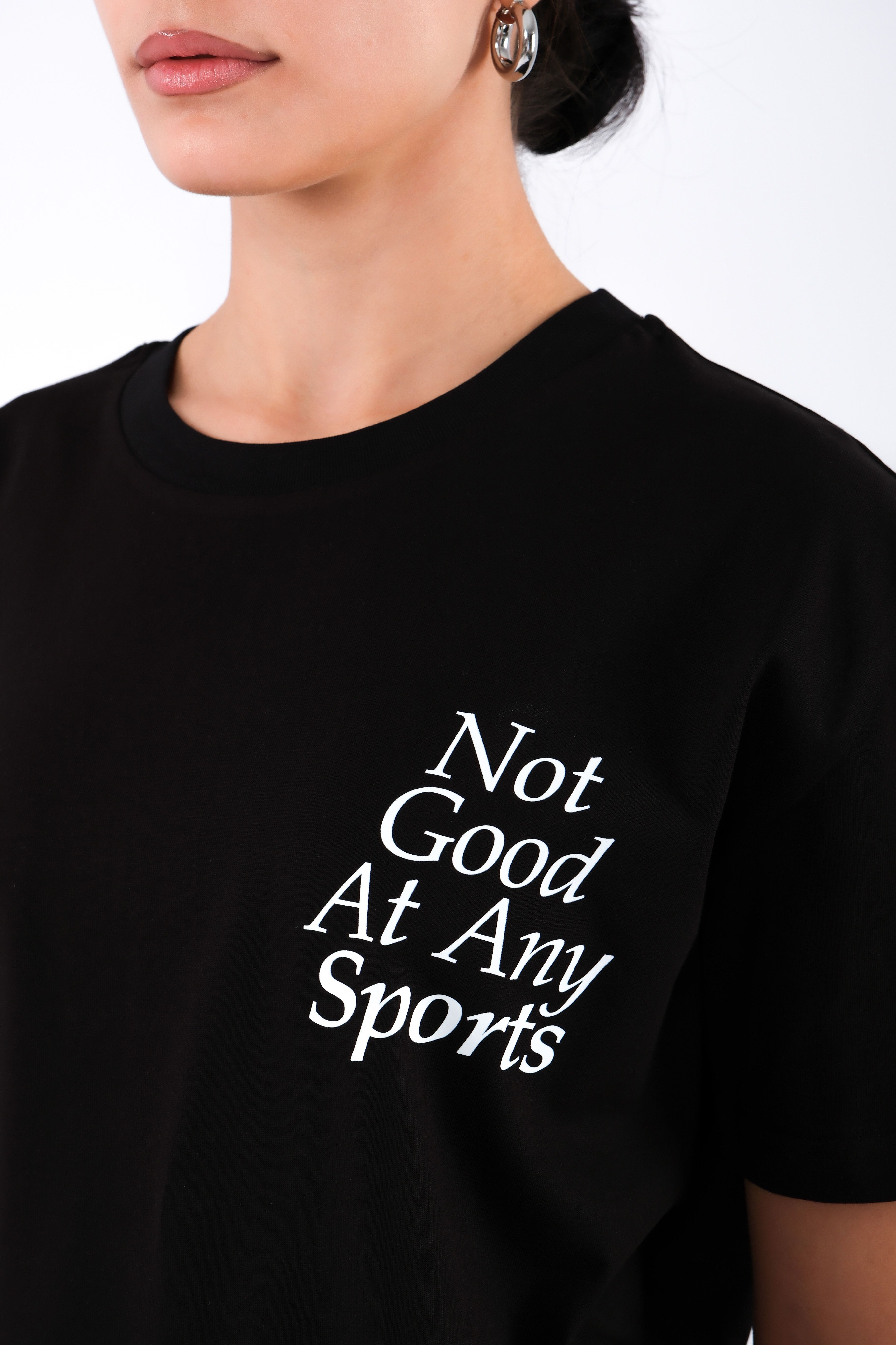 Any Sports Relaxed Fit Kadın T-Shirt Siyah C501