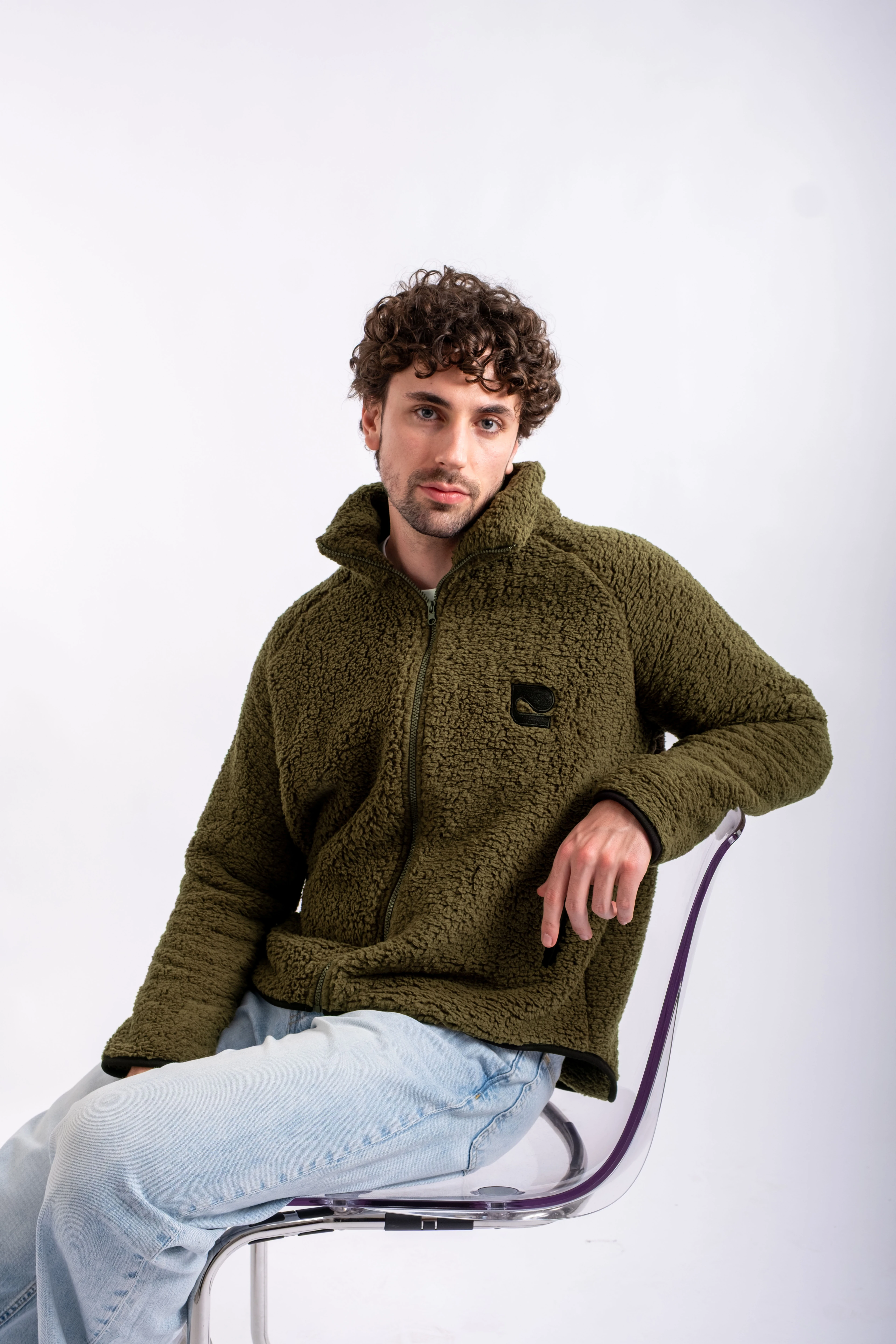 Boydan Fermuarlı Teddy Peluş Mont Erkek - C508