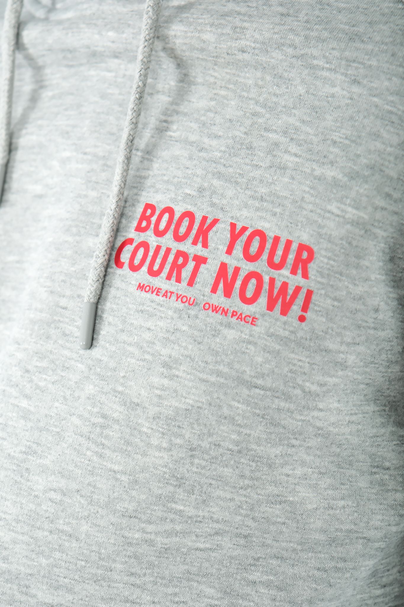 Book Your Court Now Regular Fit Hoodie Erkek - Gri C108