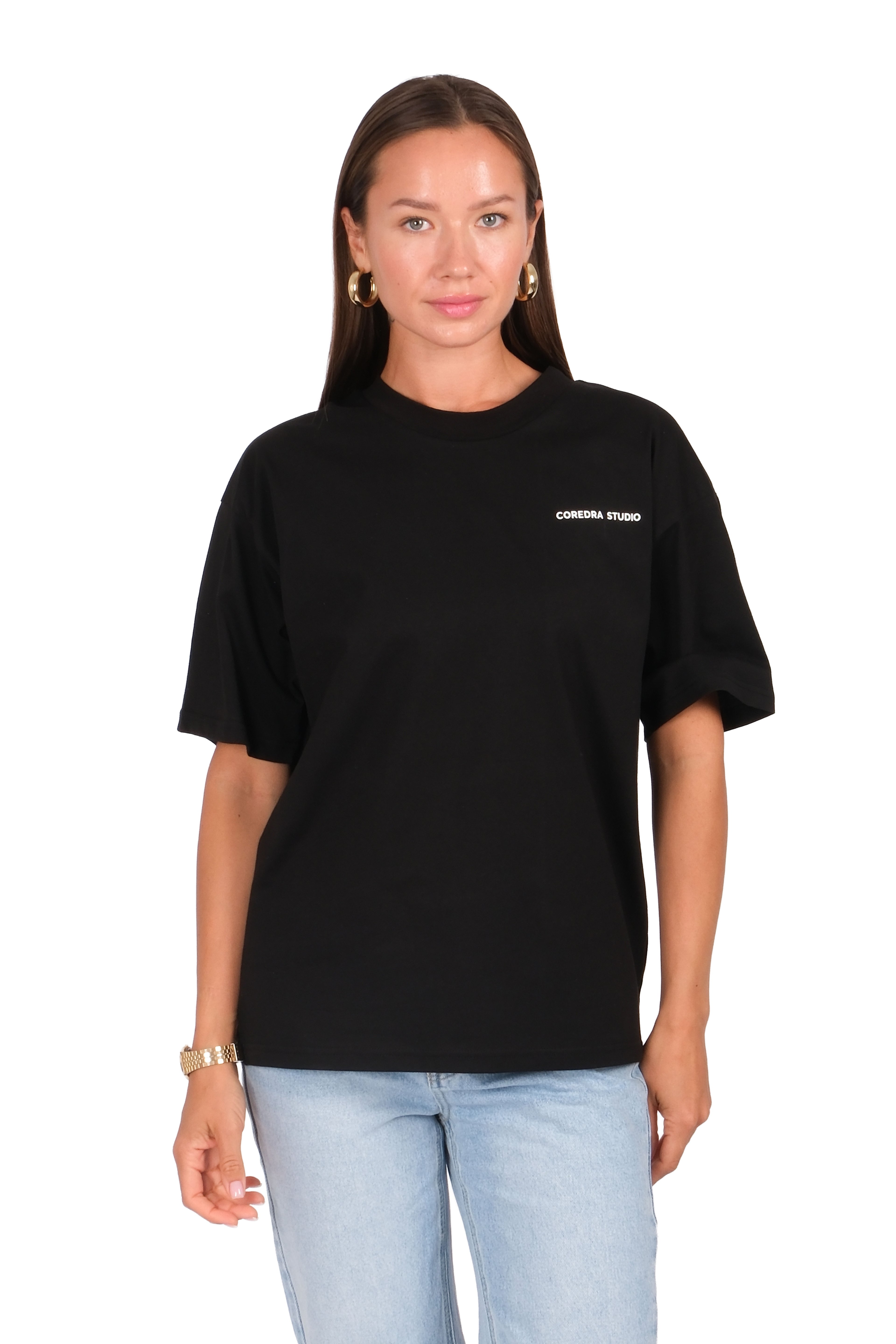 Kadın CRD Basic Oversize T-Shirt - SİYAH