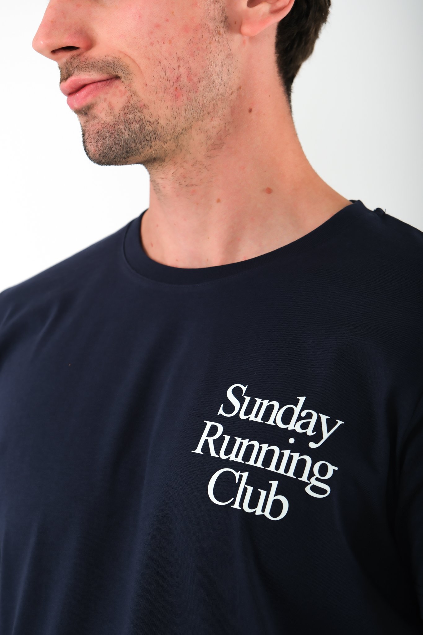 Sunday Running Club Regular Fit T-Shirt Erkek - Lacivert C102