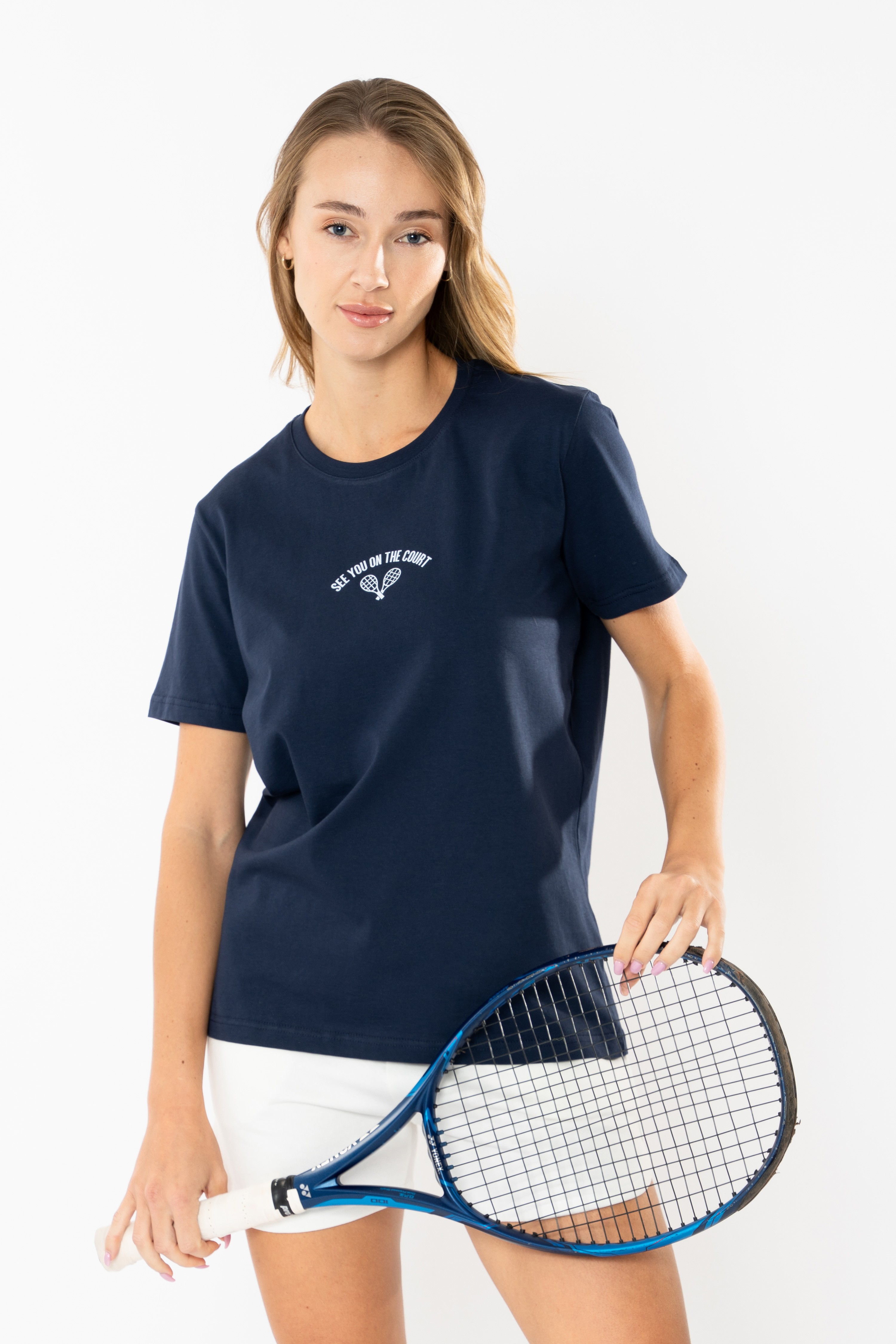 Court Regular T-Shirt Kadın - Lacivert