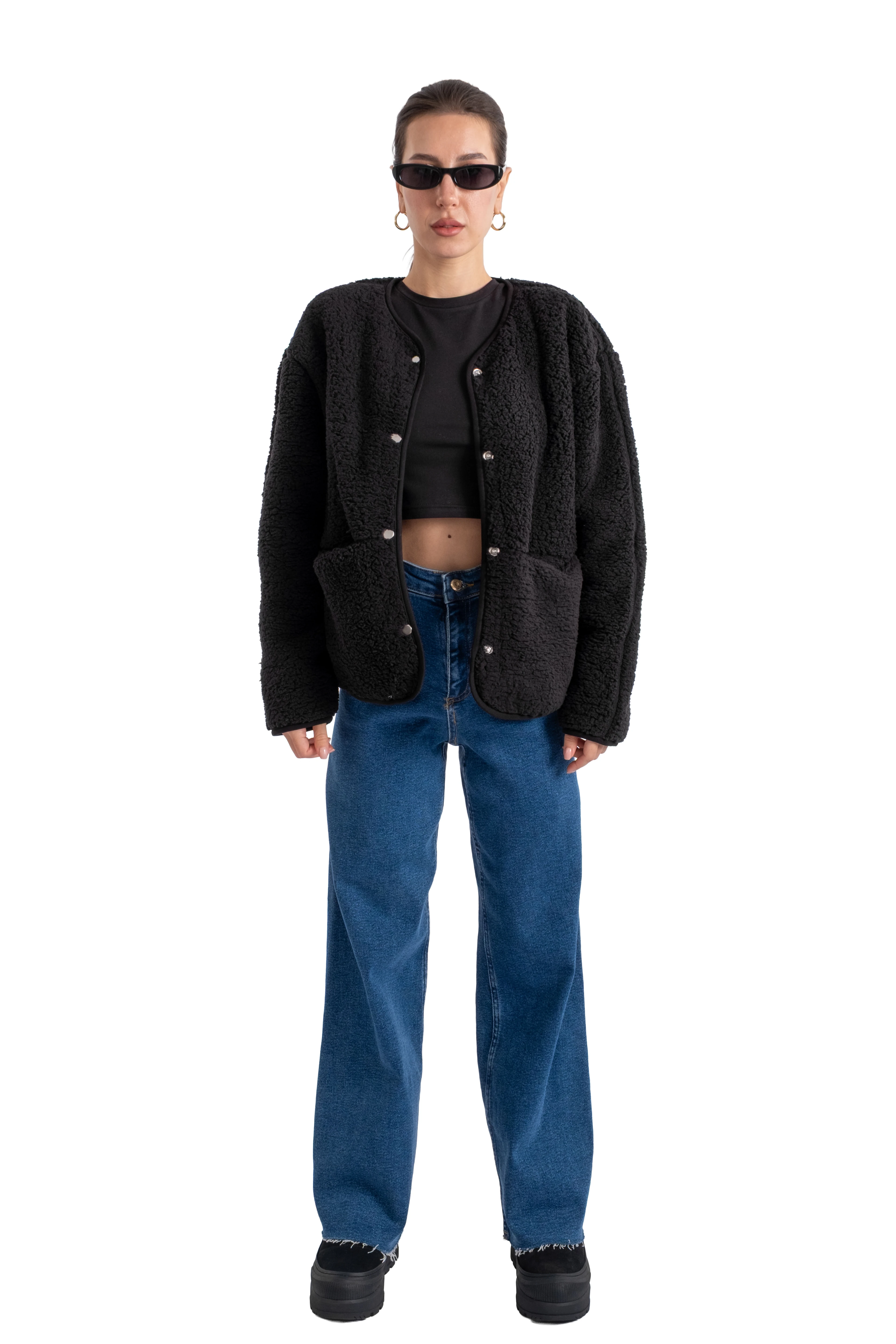 Peluş Çıtçıtlı Ceket - C601