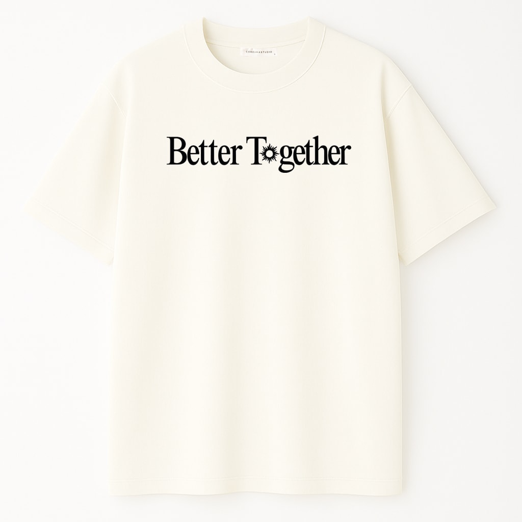 Better Together Oversize Fit Erkek T-Shirt Ekru C101