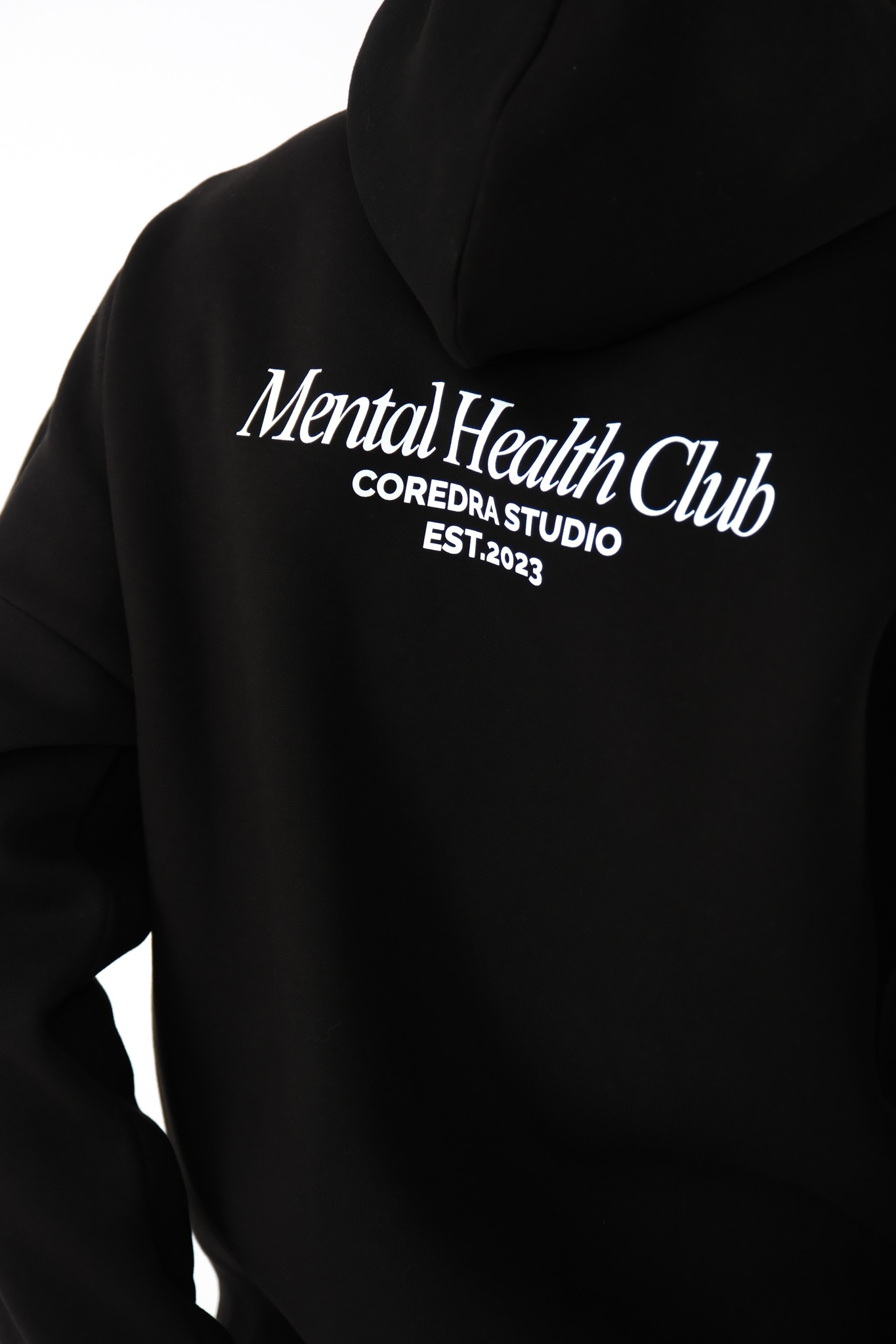 Mental Health Club Oversize Fit Hoodie Erkek - Siyah C107