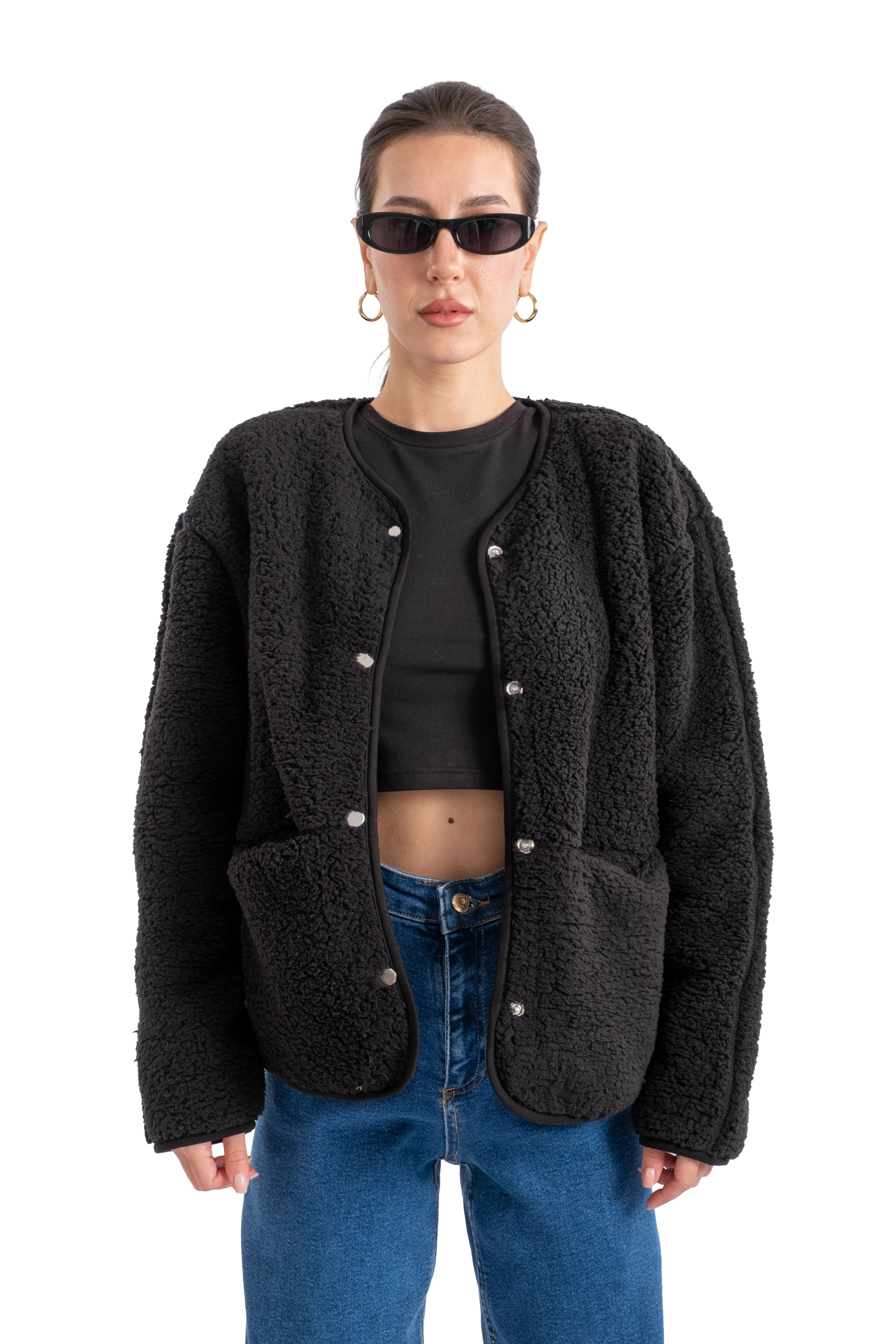 Peluş Çıtçıtlı Ceket - C601